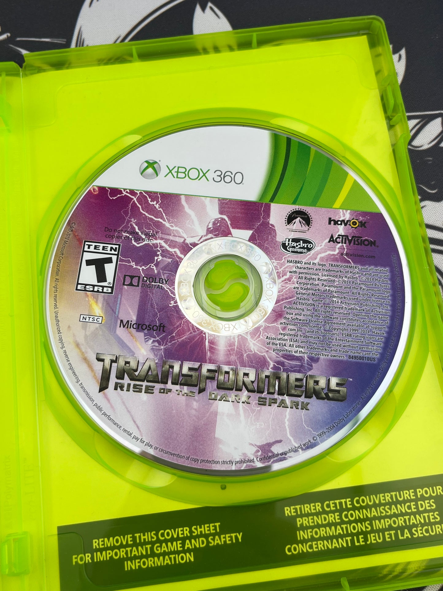 Transformers Rise of the Dark Spark Xbox 360 CIB