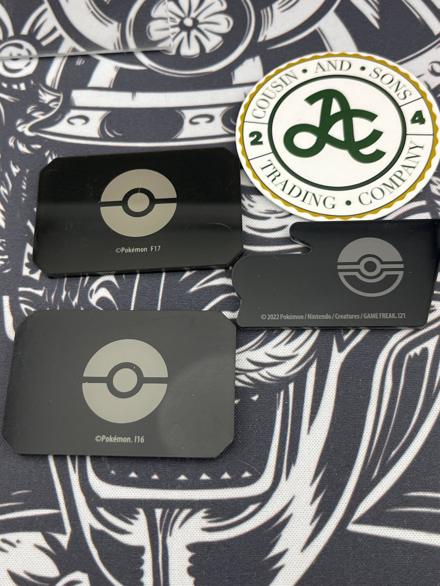 Pokemon official VStar - GX red - GX blue game tokens (3)