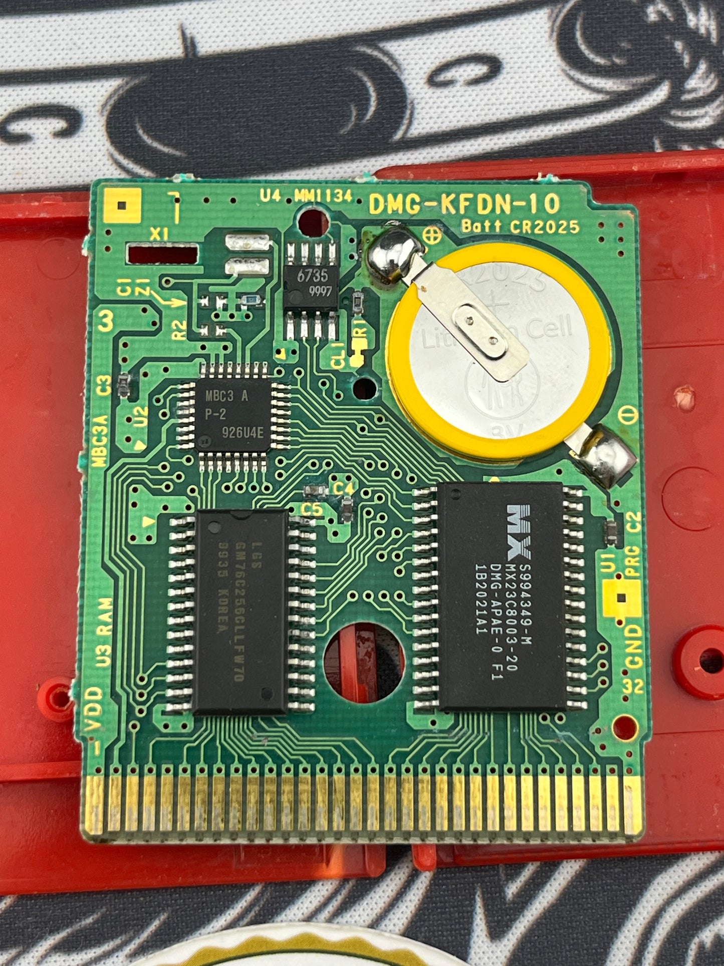 Pokémon Red bad Label GBC Loose