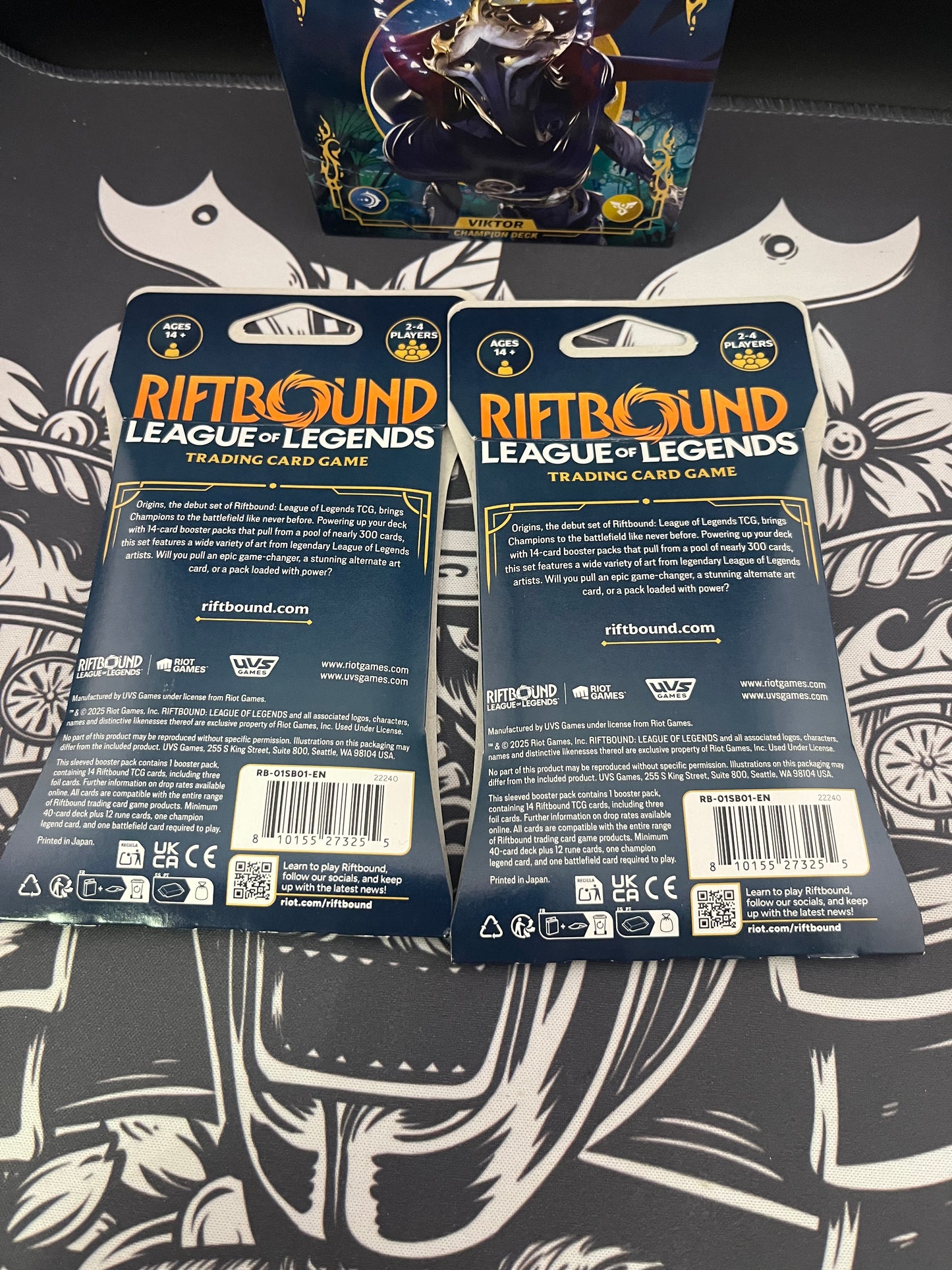 Riftbound League of Legends TCG Champion Deck Viktor + 2 Single Booster packs