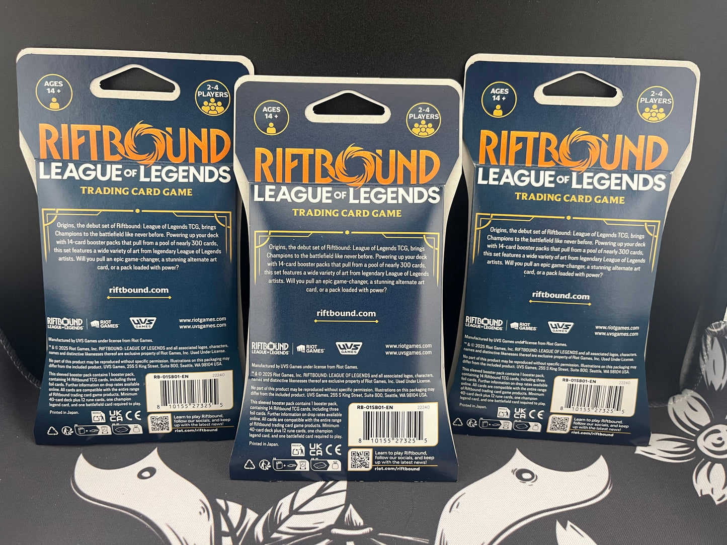 Riftbound 3 Sleeved Booster Pack Complete Art Set