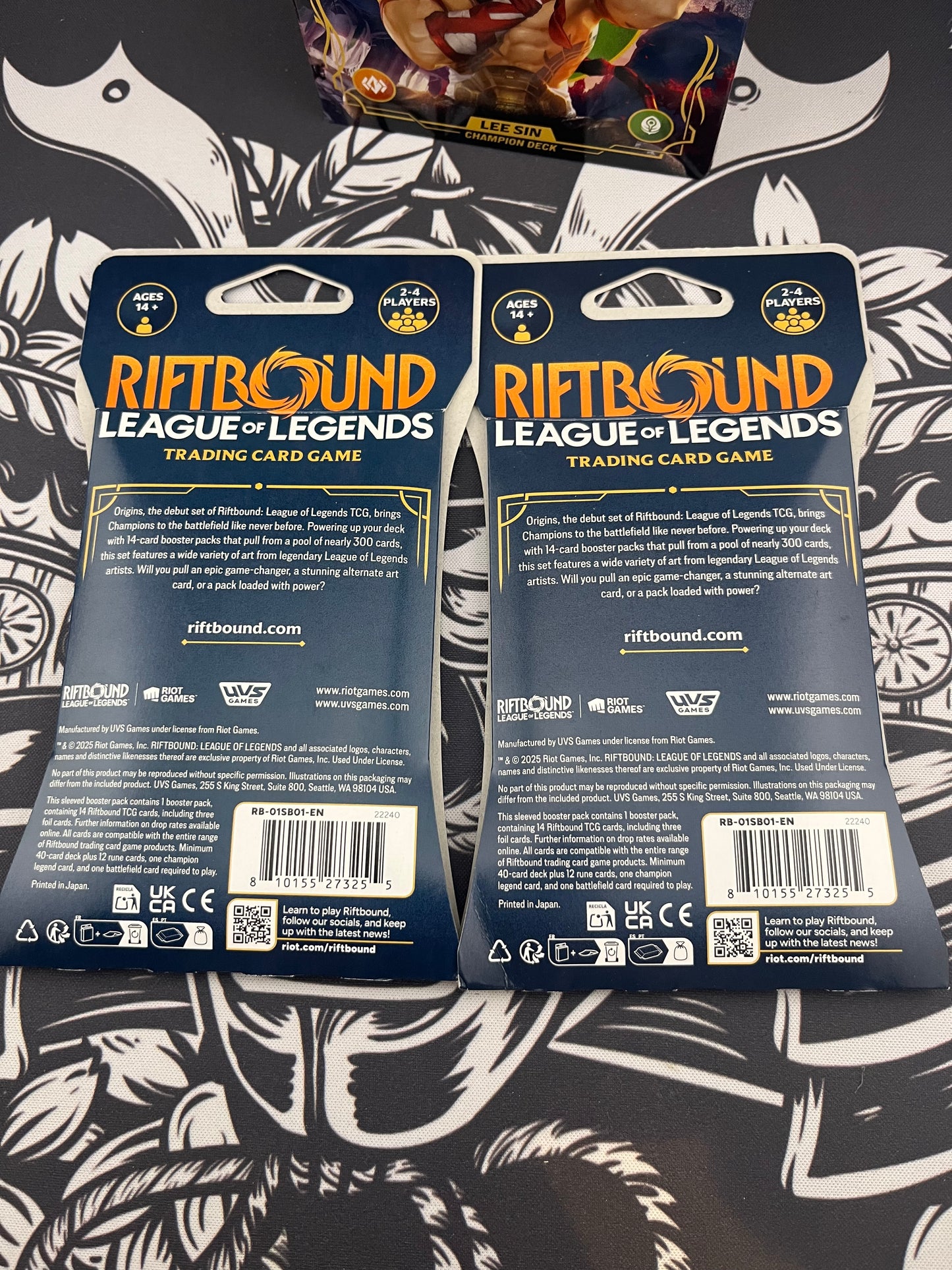 Riftbound League of Legends TCG Champion Deck Lee Sin + 2 Single Booster packs