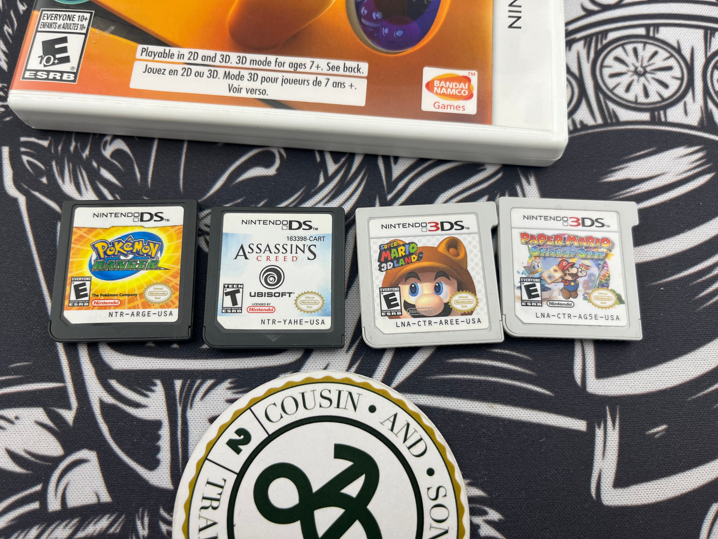 Black and Blue 3DS XL Loose with 5 Games