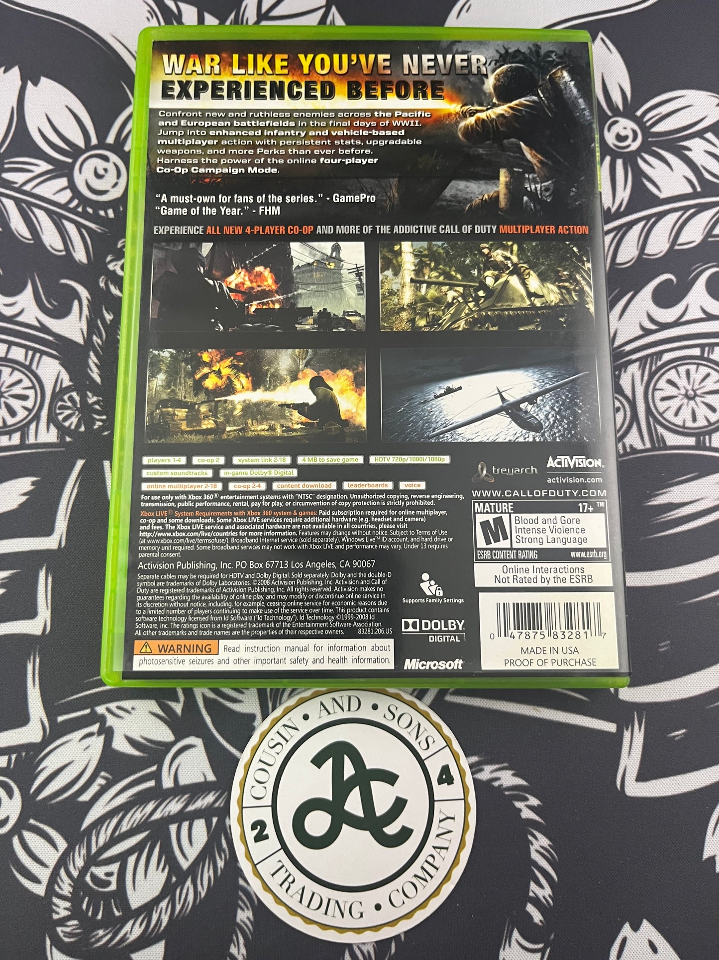 Call of Duty World at War Xbox 360 CIB