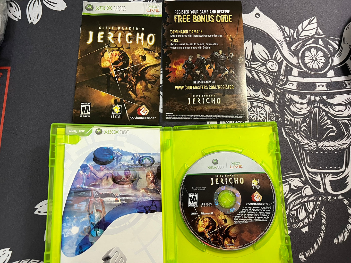 Clive Barker's Jericho (Microsoft Xbox 360, 2007) Complete With Manual