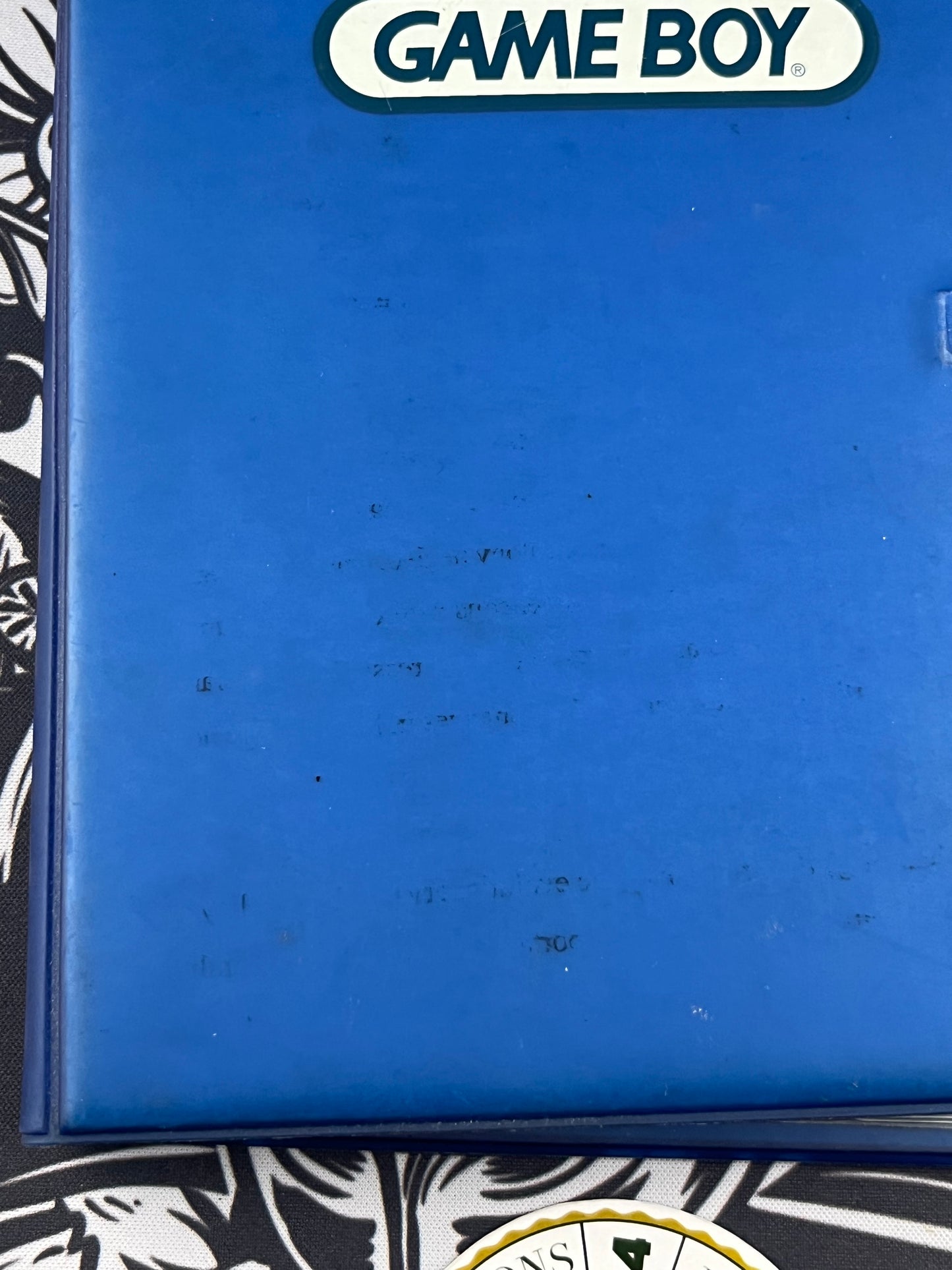 Blue OEM Nintendo Gameboy Cartridge Book Holder Case Folio Binder Holds 16 (broken latch)