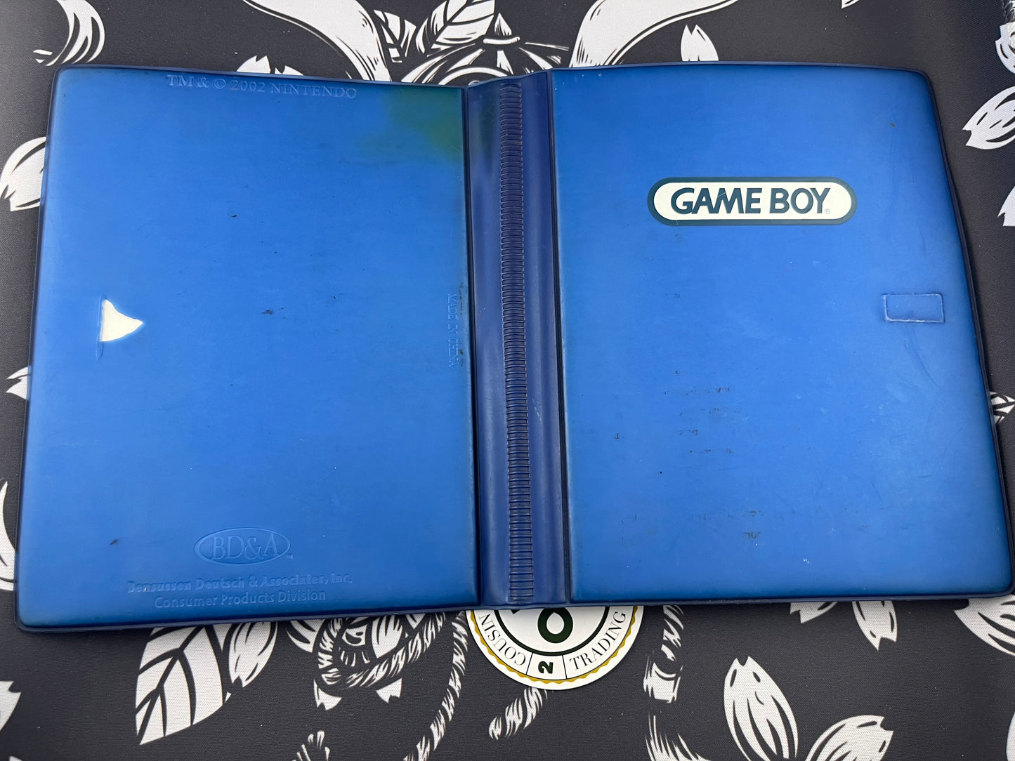 Blue OEM Nintendo Gameboy Cartridge Book Holder Case Folio Binder Holds 16 (broken latch)