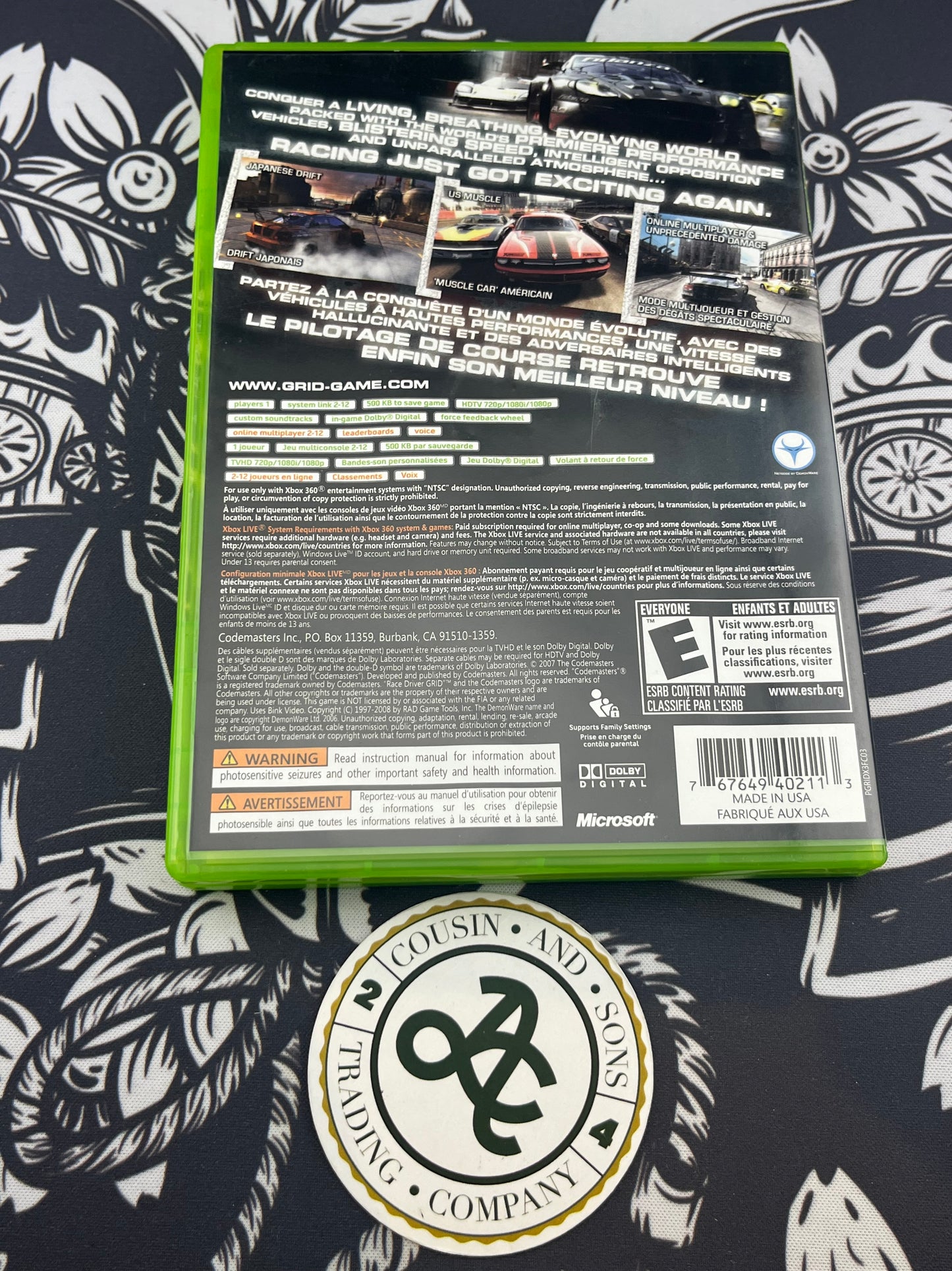 Grid Xbox 360 No Manual