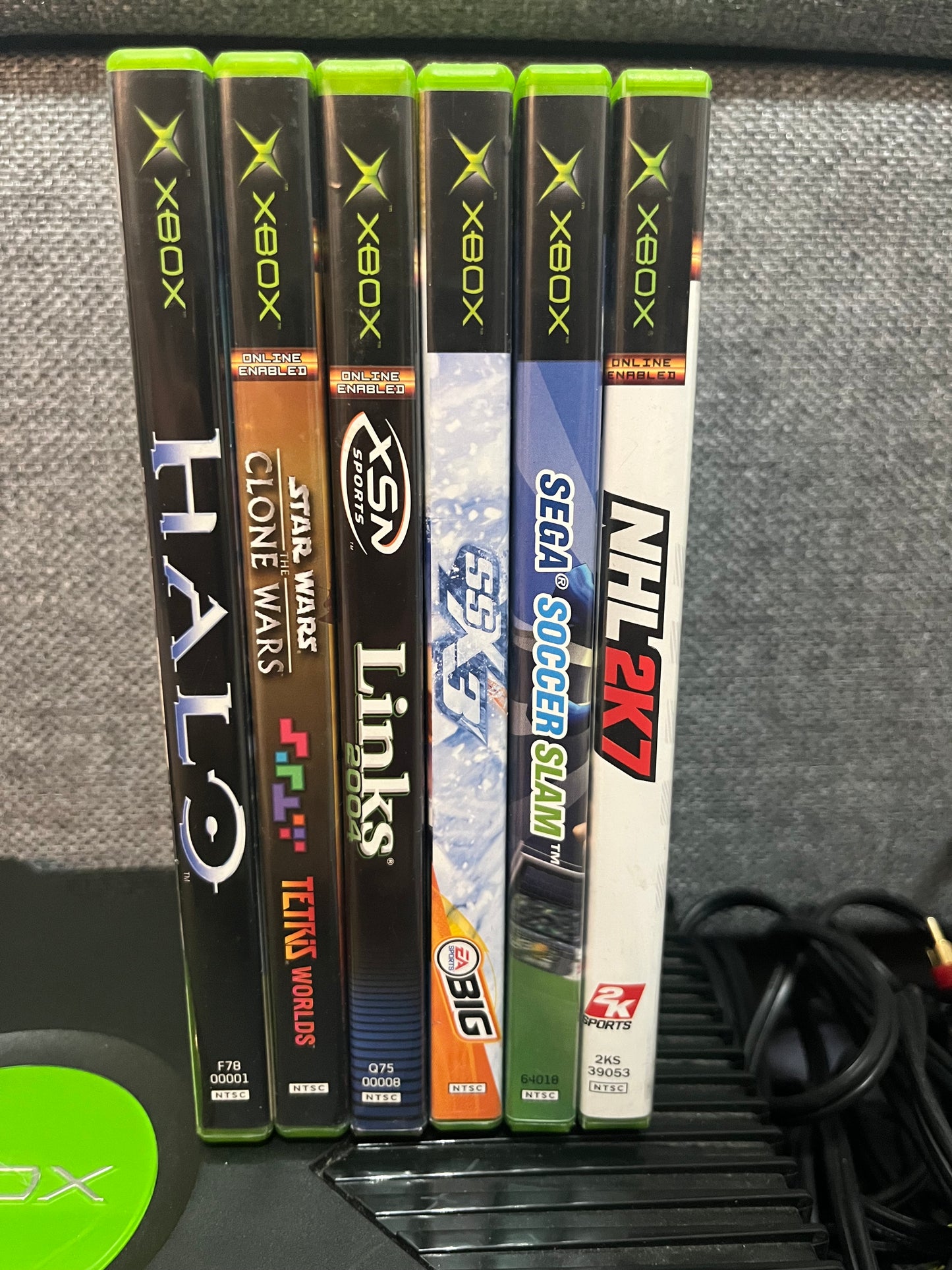 Xbox with 6 games and 3 third party controllers