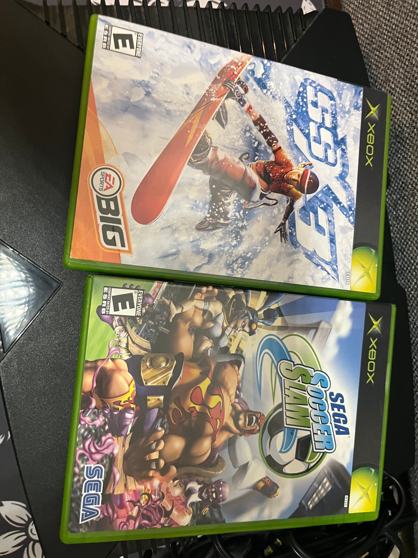 Xbox with 6 games and 3 third party controllers