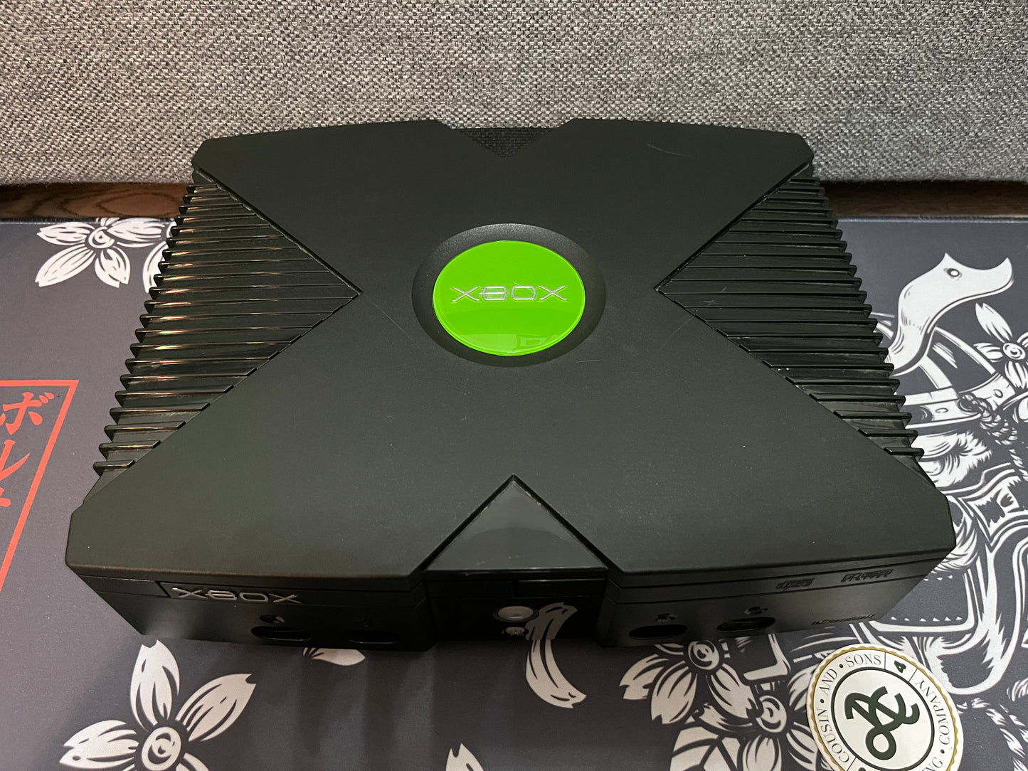 Xbox with 6 games and 3 third party controllers