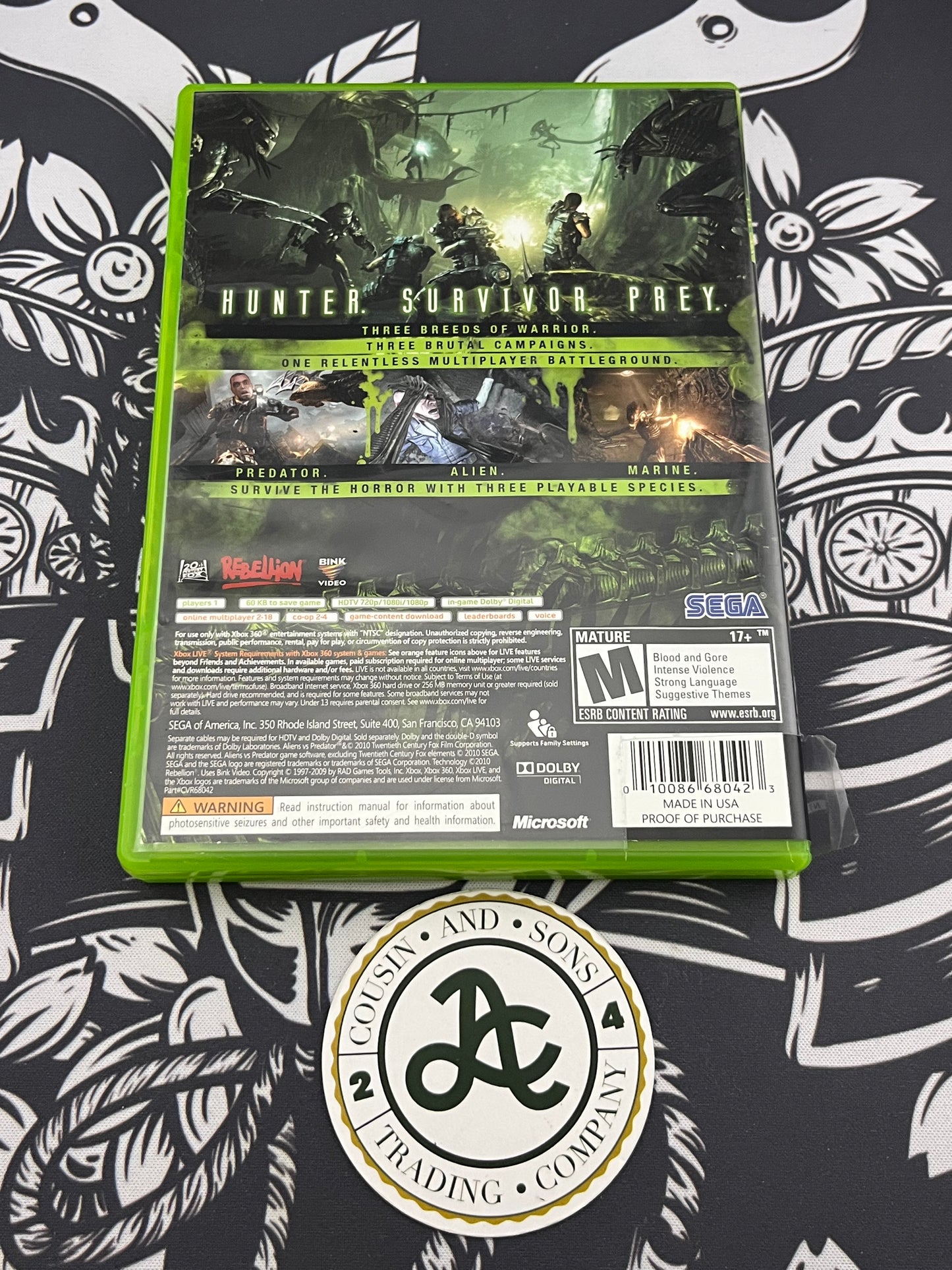 Aliens vs Predators Xbox 360 CIB
