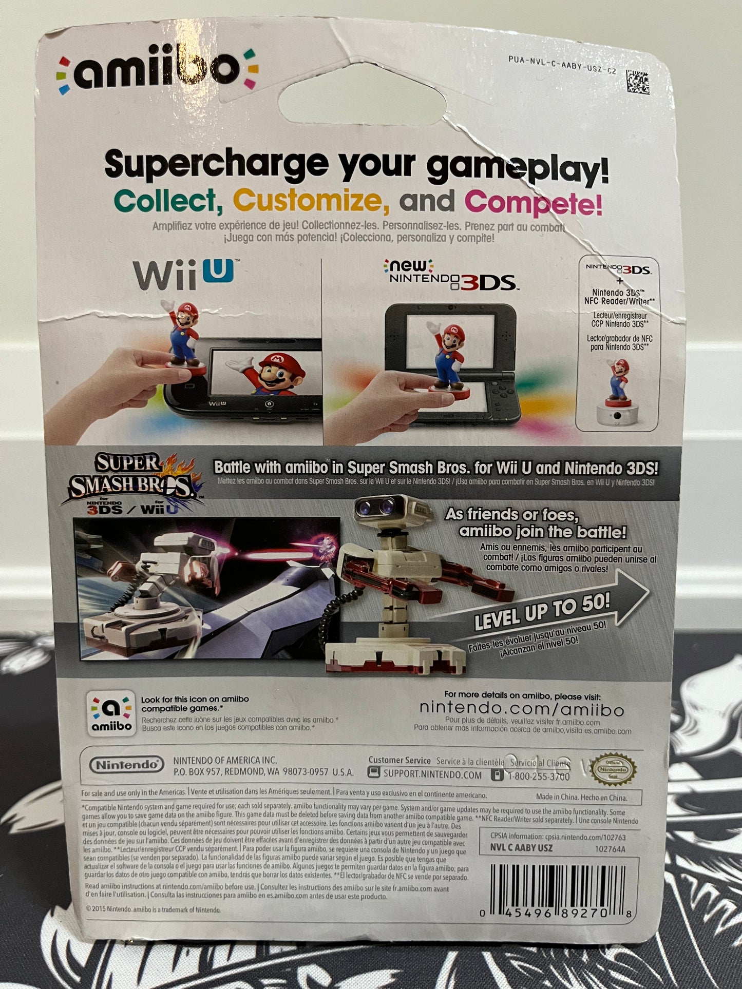 ROB Amiibo (Super Smash Bros.) R.O.B. Famicom Colors US Version - New In Box NIB