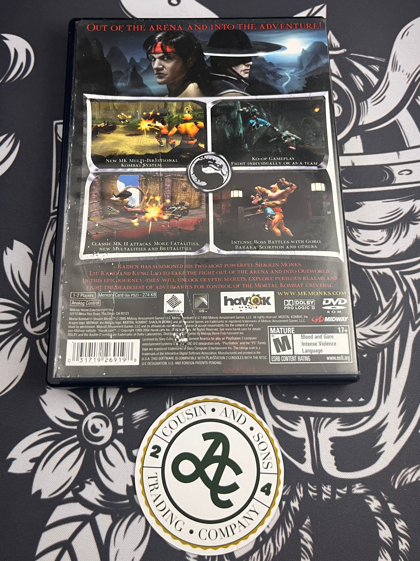 Mortal Kombat Shaolin Monks PS2 CIB (Damaged)