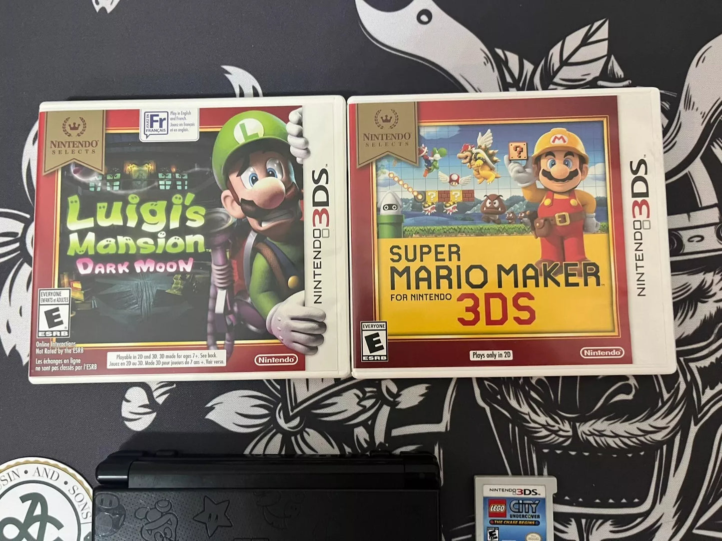 New Nintendo 3DS Super Mario Black Edition Nintendo 3DS Bundle Tested + 3 Games