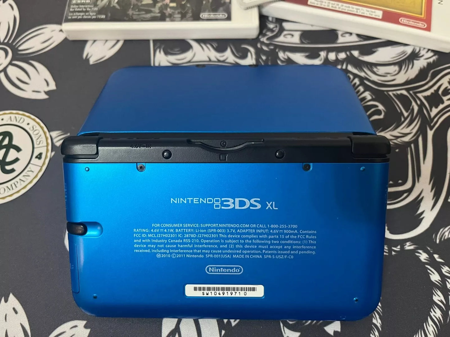 Nintendo 3DS XL Handheld System - Blue/Black Bundle + Fire Emblem Zelda Pokemon