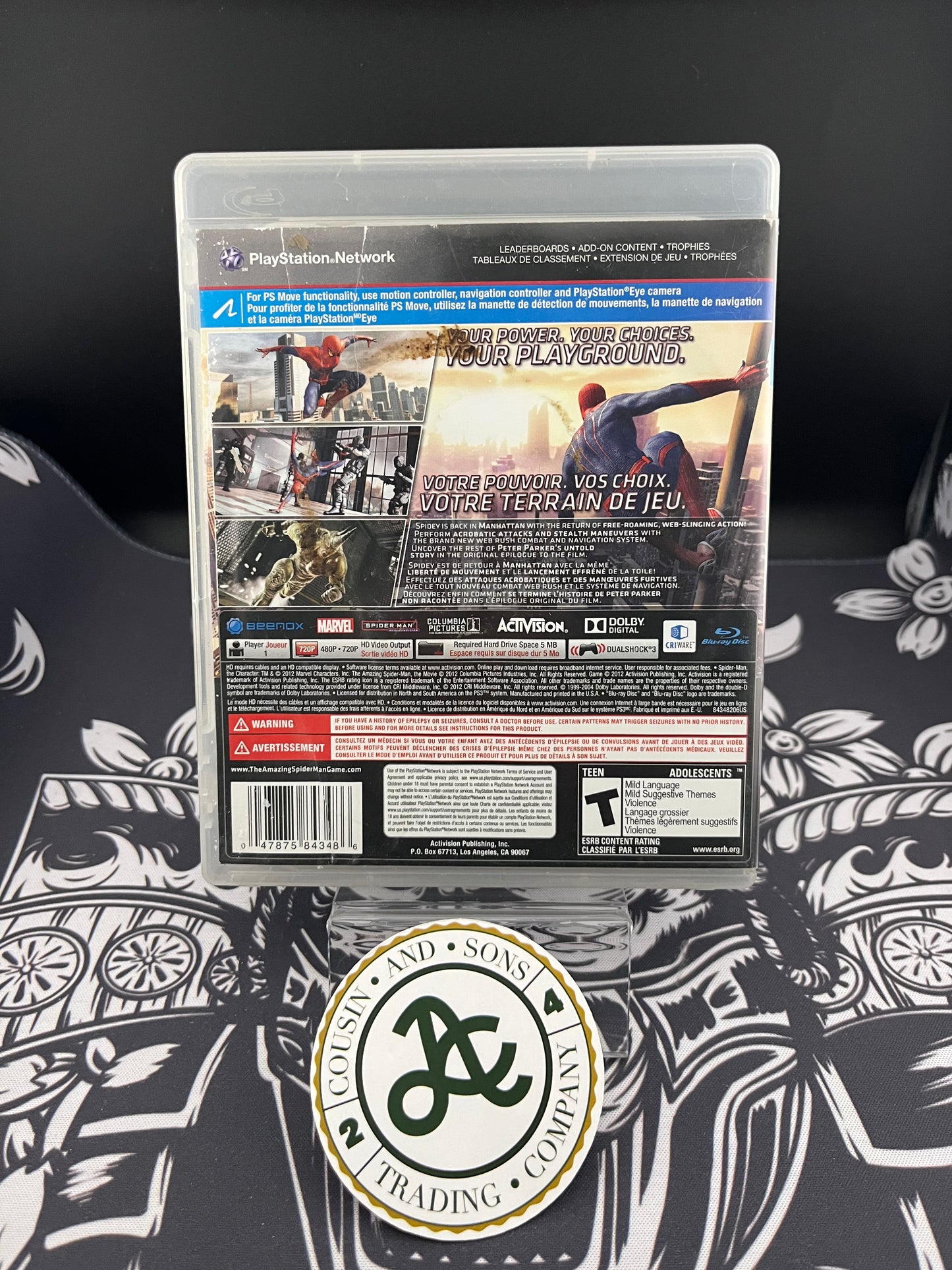 The Amazing Spiderman PS3 No Manual