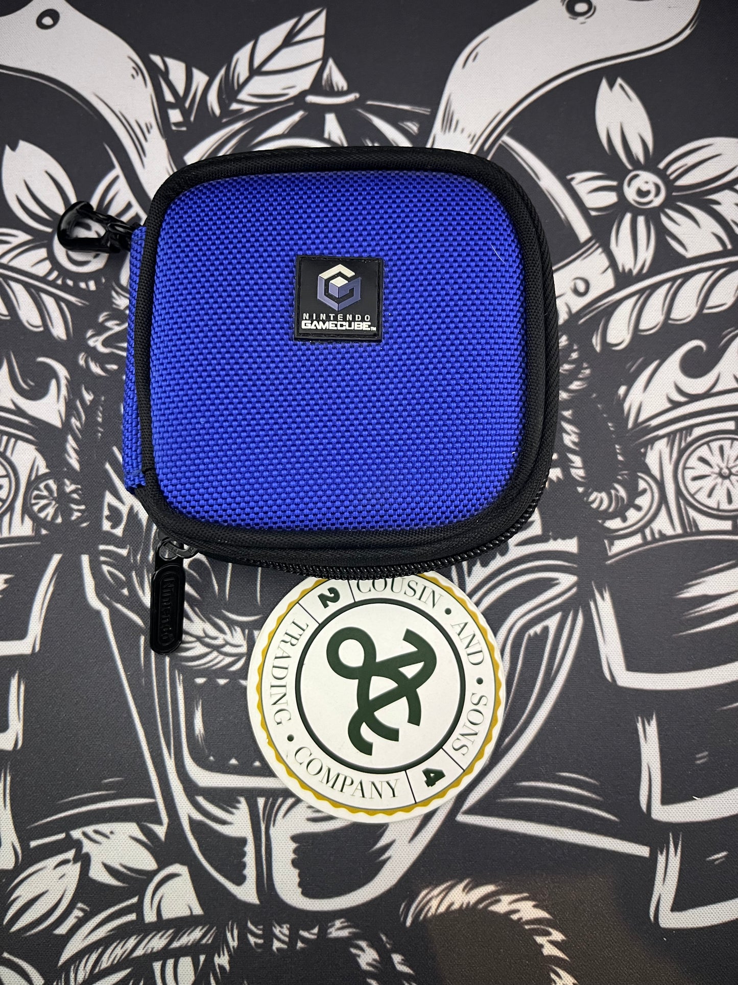 Rare Nintendo GameCube OEM Official Game Carry Travel Zip Case Disc Holder Blue