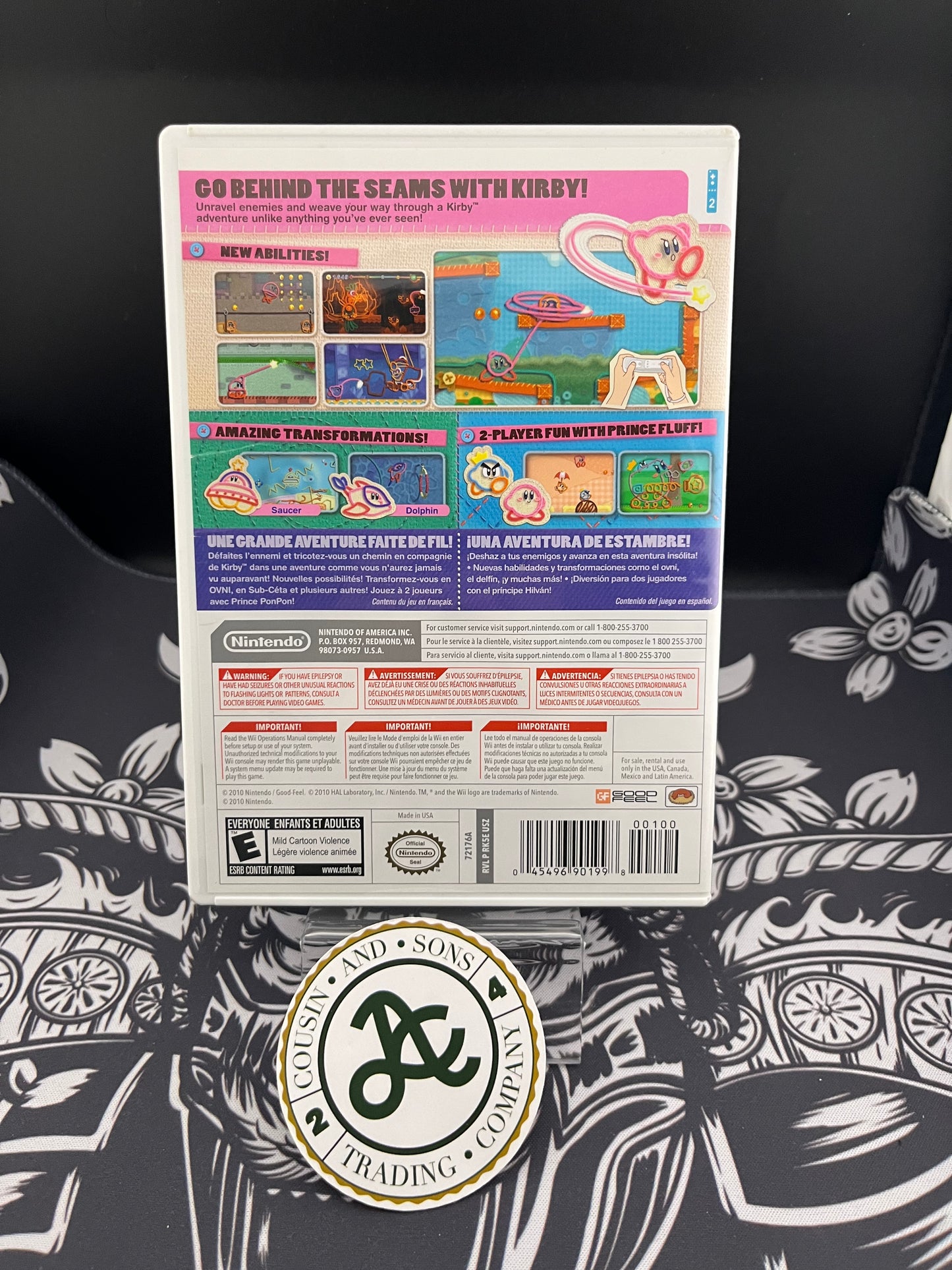 Kirby Epic Yarn Wii CIB
