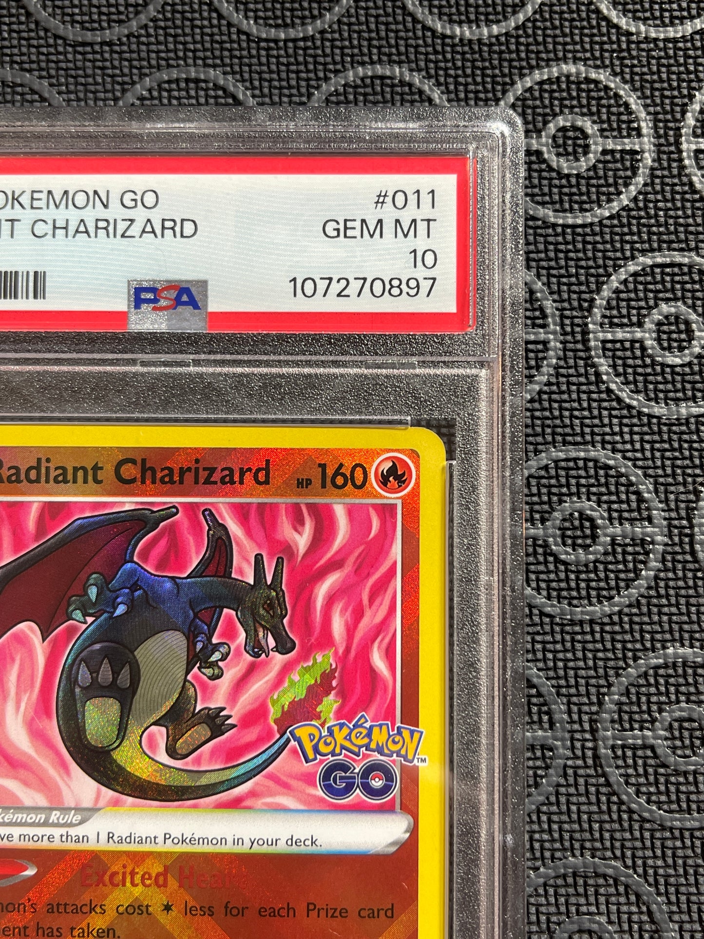 2022 Pokémon Go Radiant 011 Charizard PSA 10