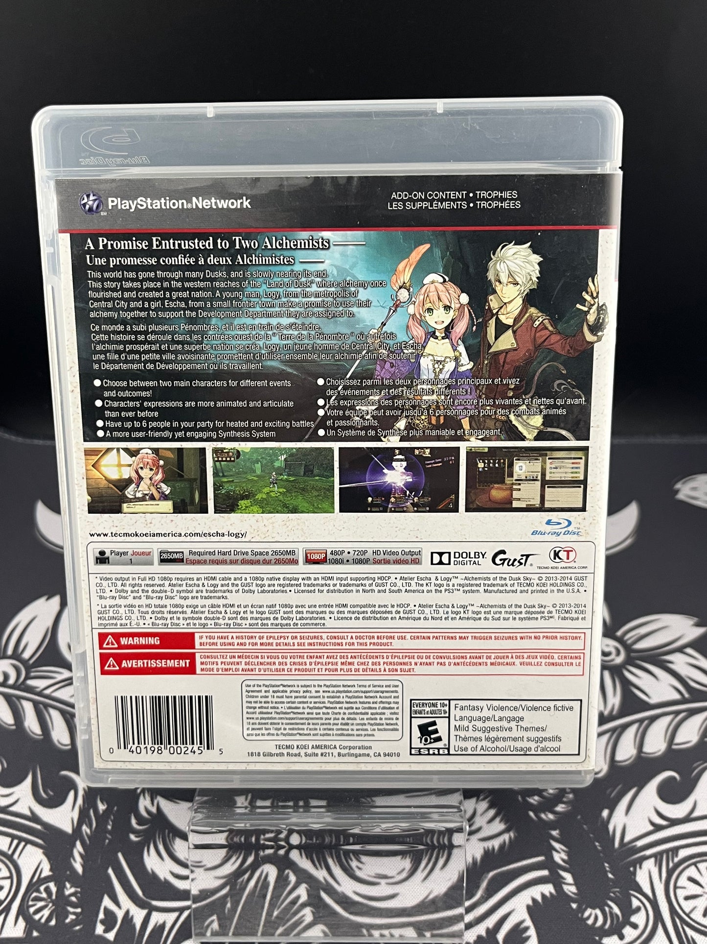 Atelier Escha & Logy Alchemists of the Dusk Sky PS3 CIB