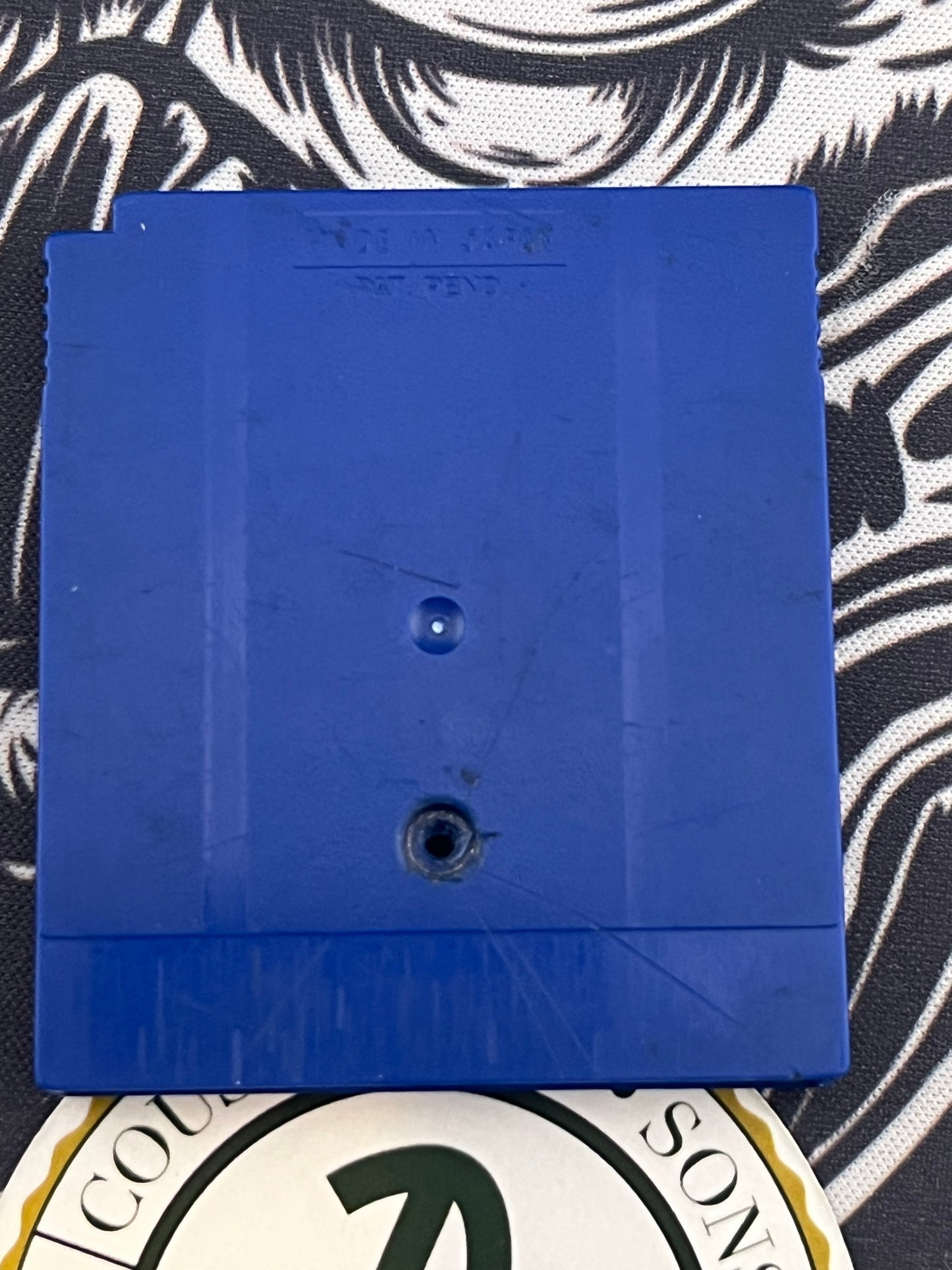 Pokemon Blue GB 1st print bad label missing screw