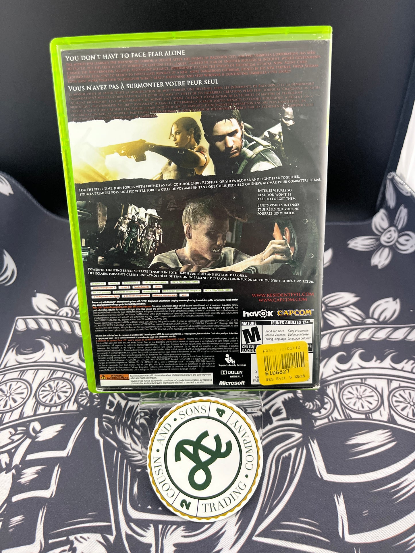 Resident Evil 5 Xbox 360 no manual