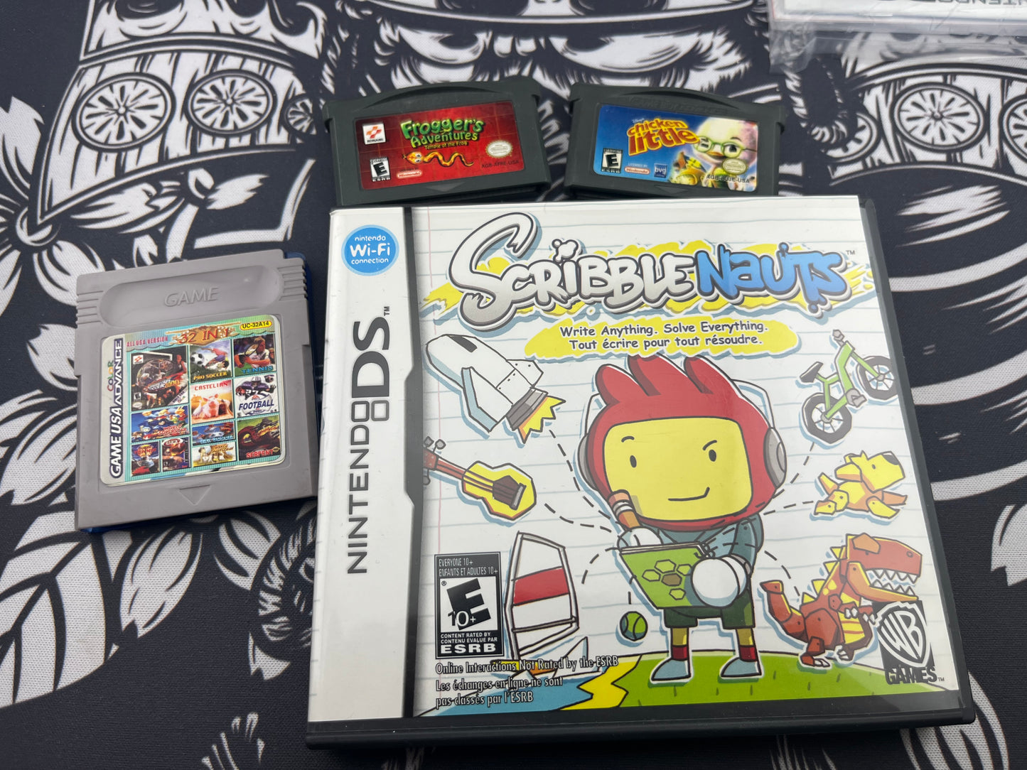 Nintendo DS Lite Cobalt Blue & Black System in Box w/Charger Excellent Mint! CIB+ 4 games (Charity)