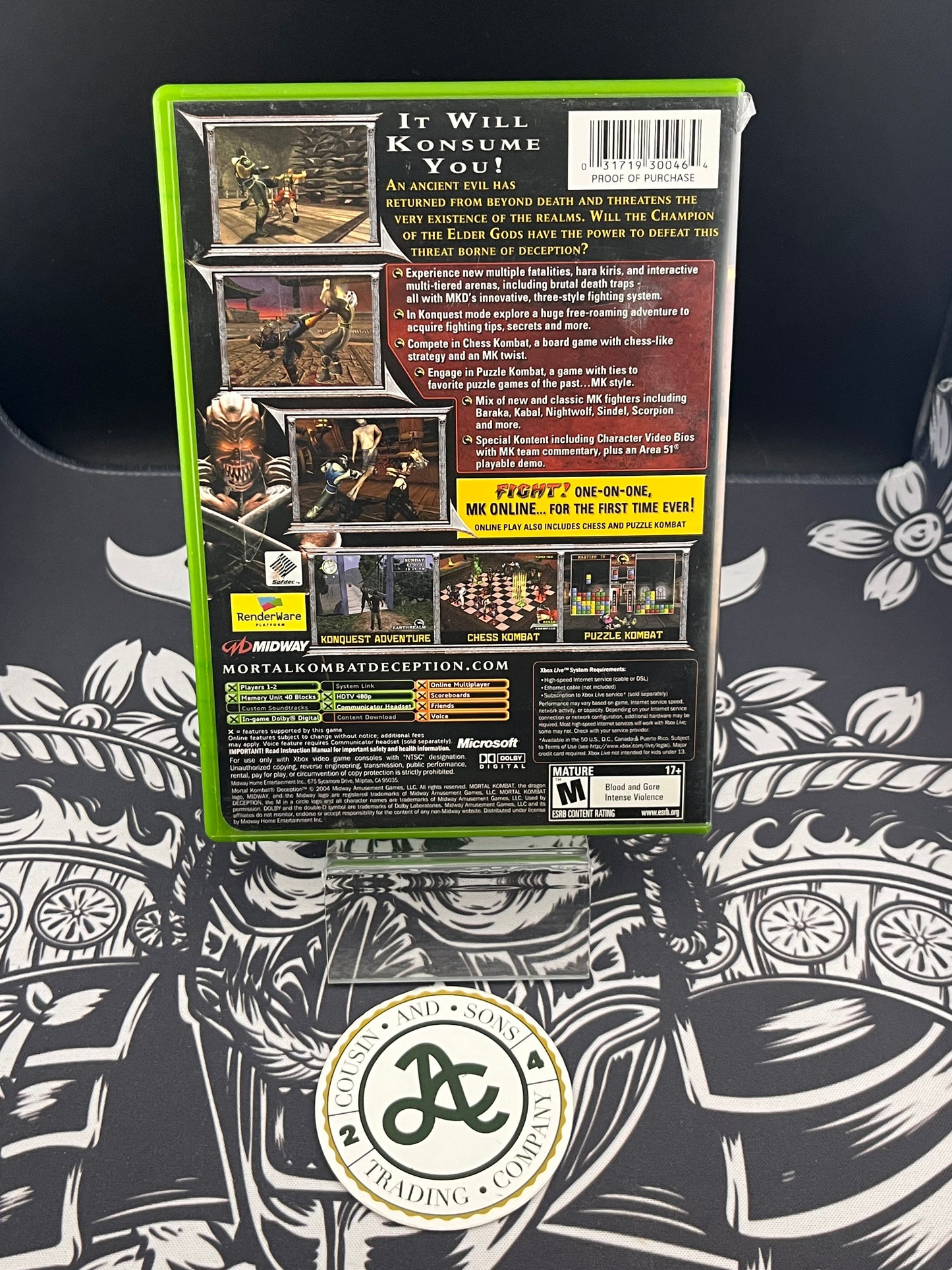 Mortal Kombat deception Xbox CIB