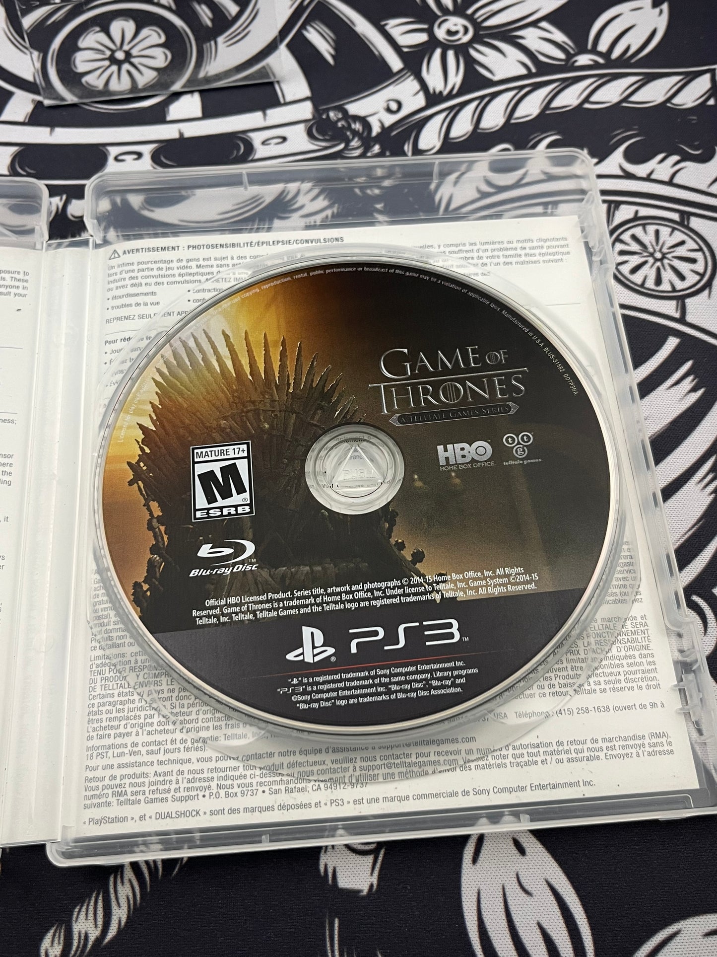 Game of Thrones A Telltale Game Series PS3 CIB
