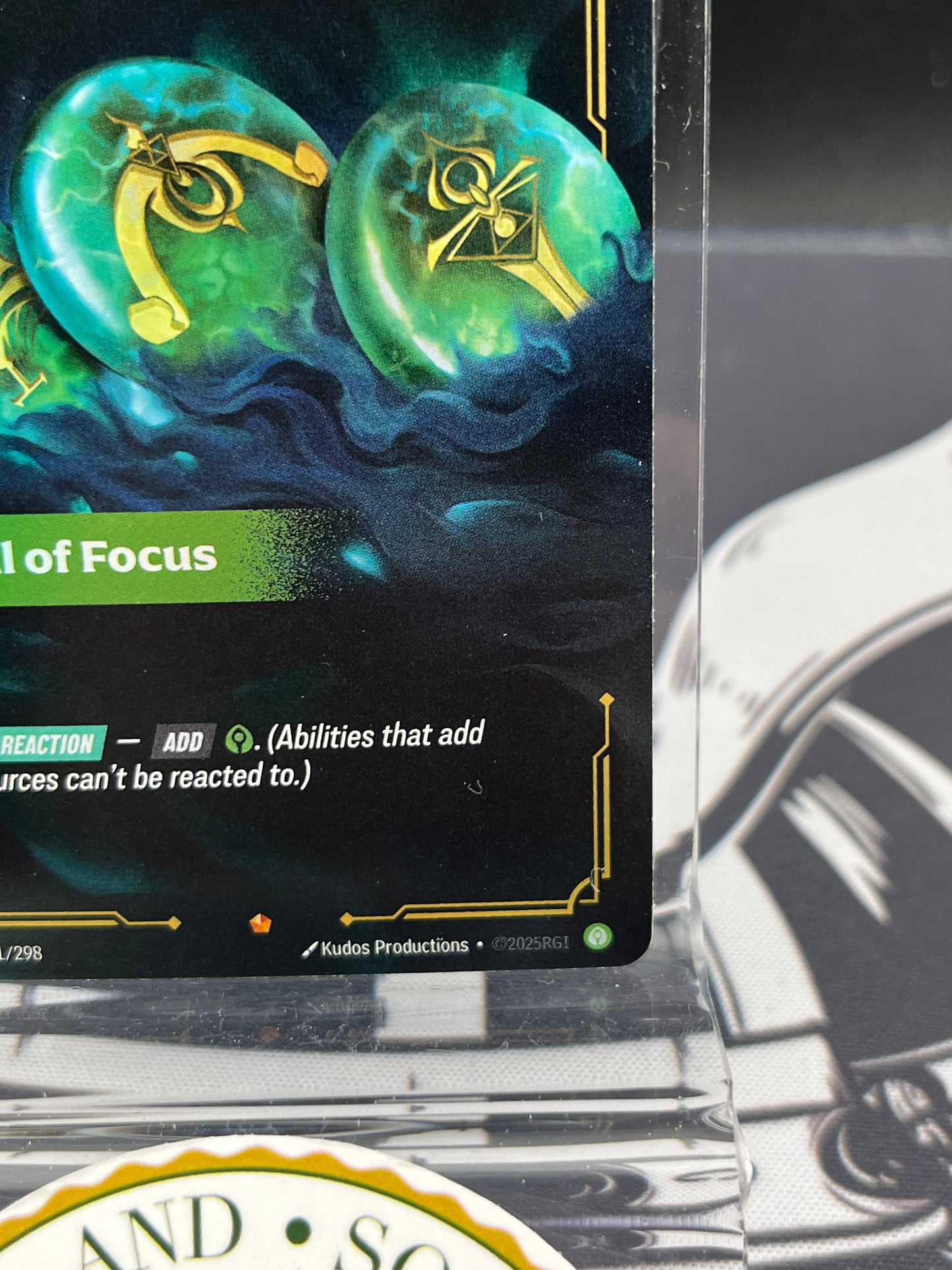 Seal of Focus Riftbound TCG League of Legends 081/298 Origins NM FOIL