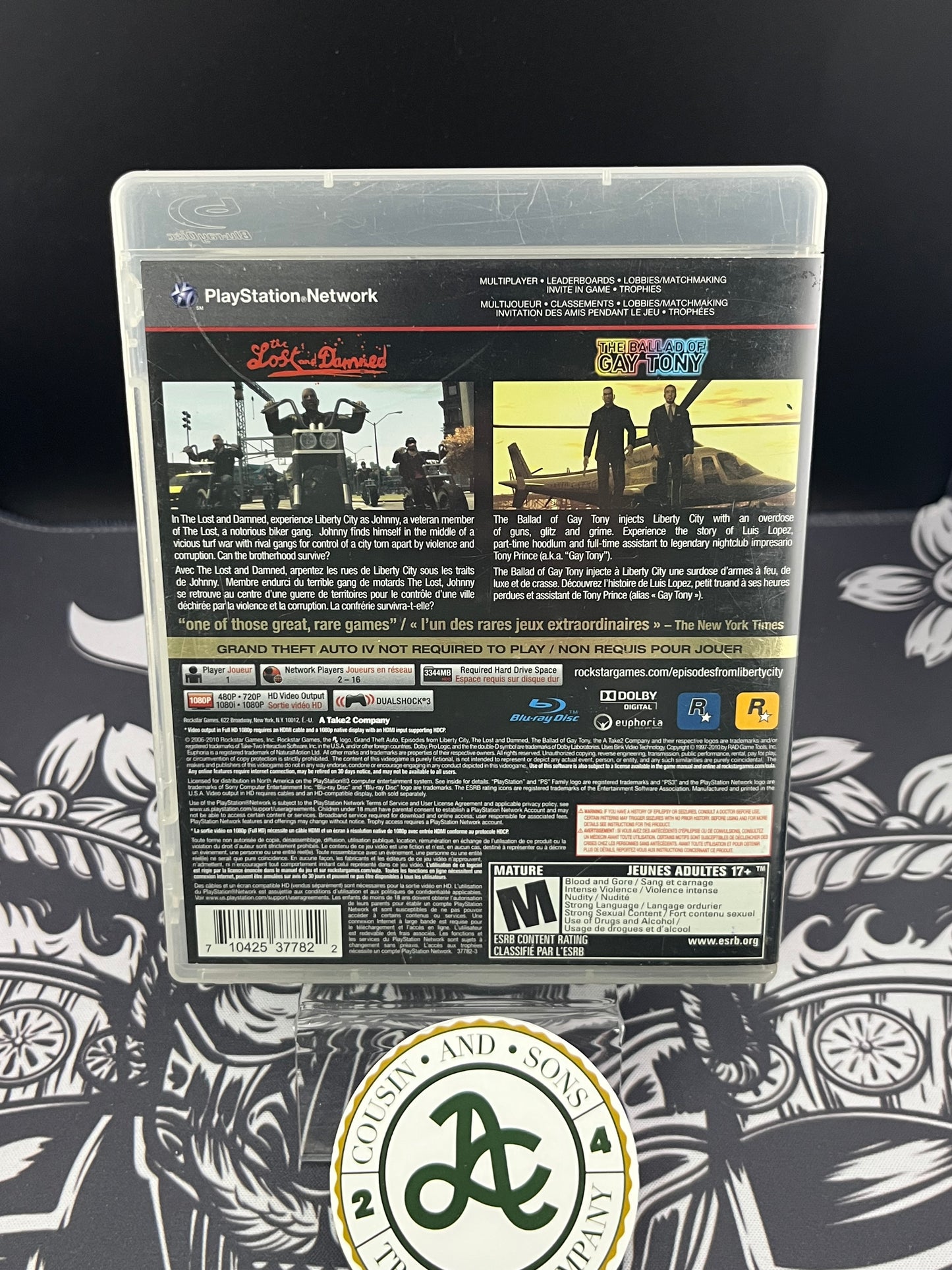 GTA Episodes from Liberty City PS3 CIB No Map