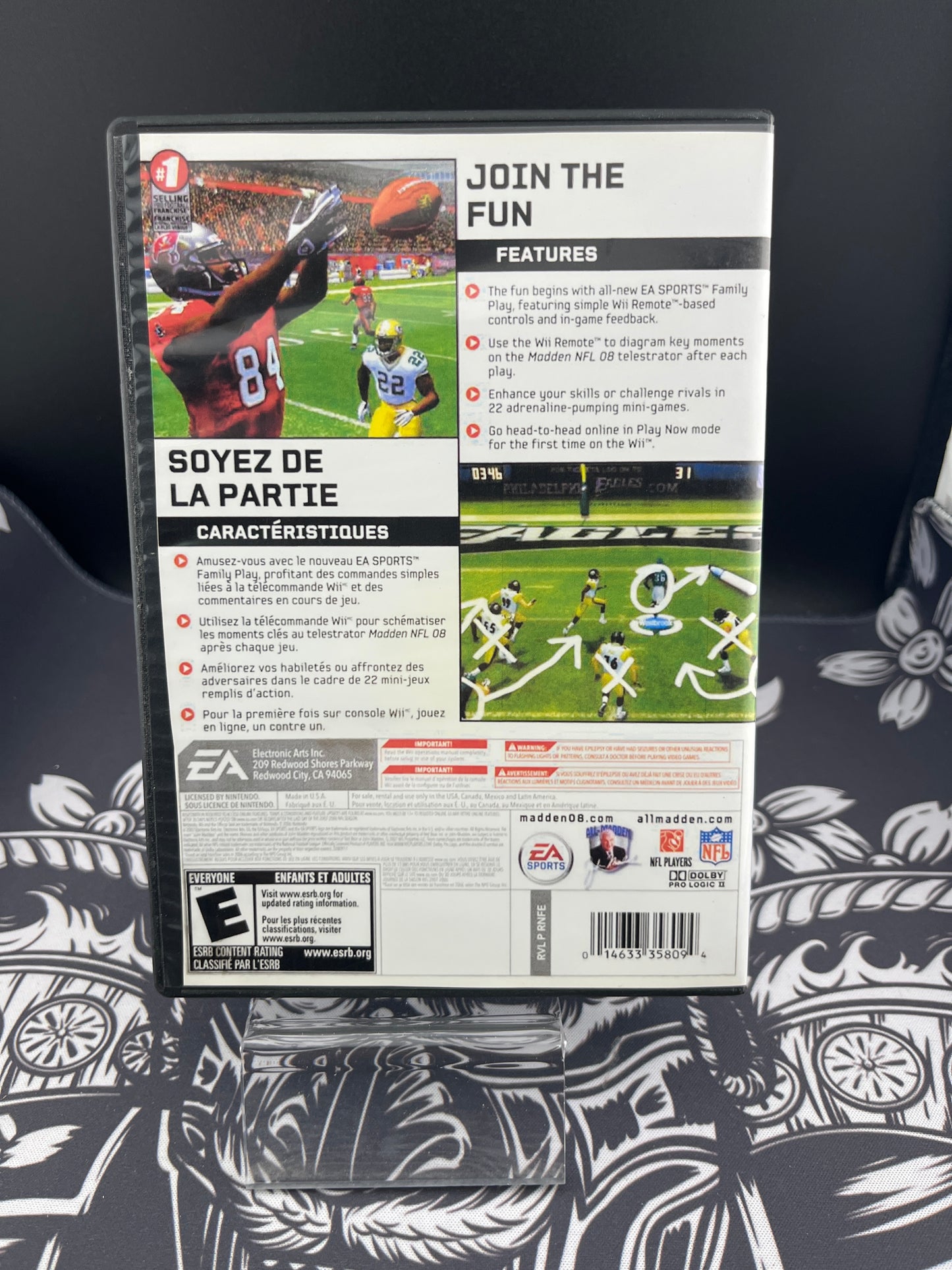 NFL Madden 08 PS2 (re-printed cover, no manual)