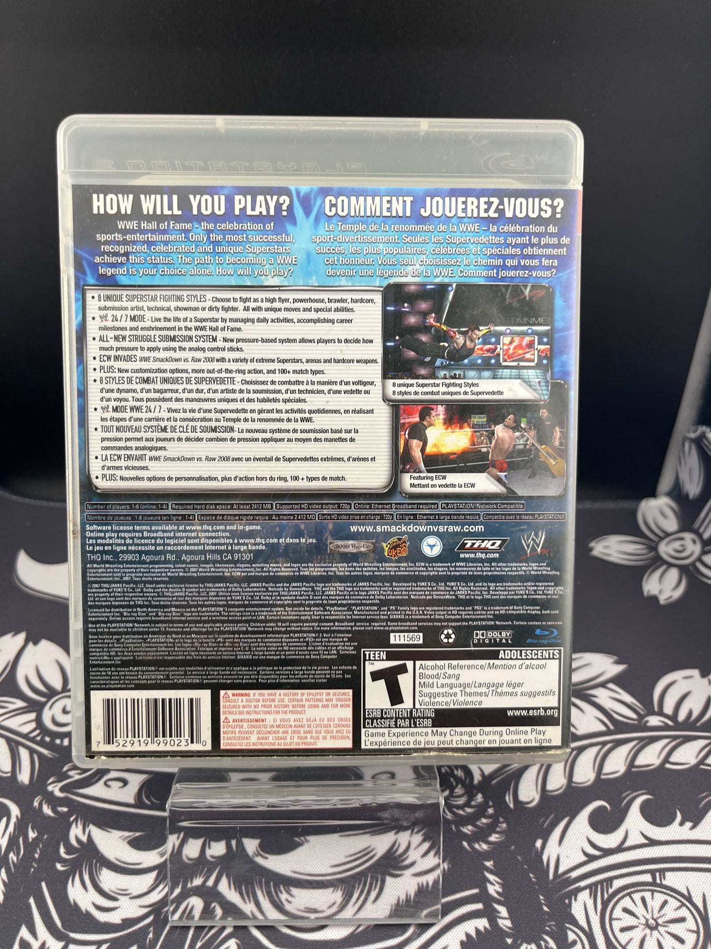 Smackdown vs Raw 2008 PS3 No Manual