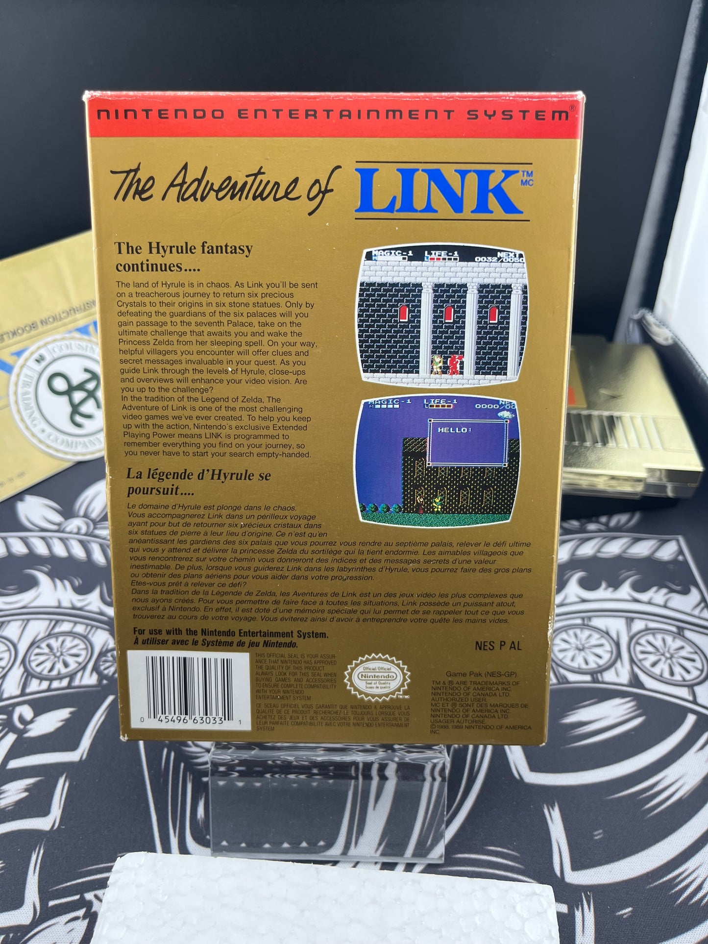 Zelda II 2 The adventure of Link almost CIB (gold cart) (missing inserts)