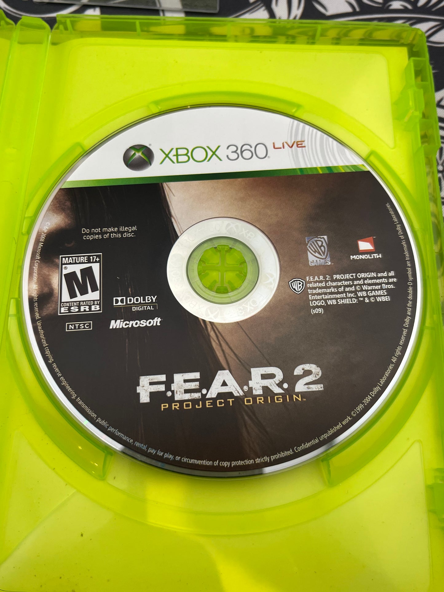 Fear 2 F.E.A.R Xbox 360 CIB
