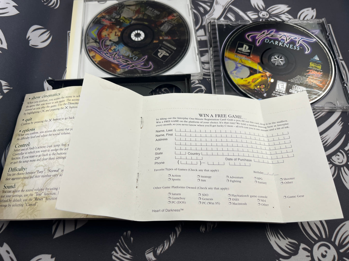 Heart of Darkness (2 disc, damaged case) CIB PS1