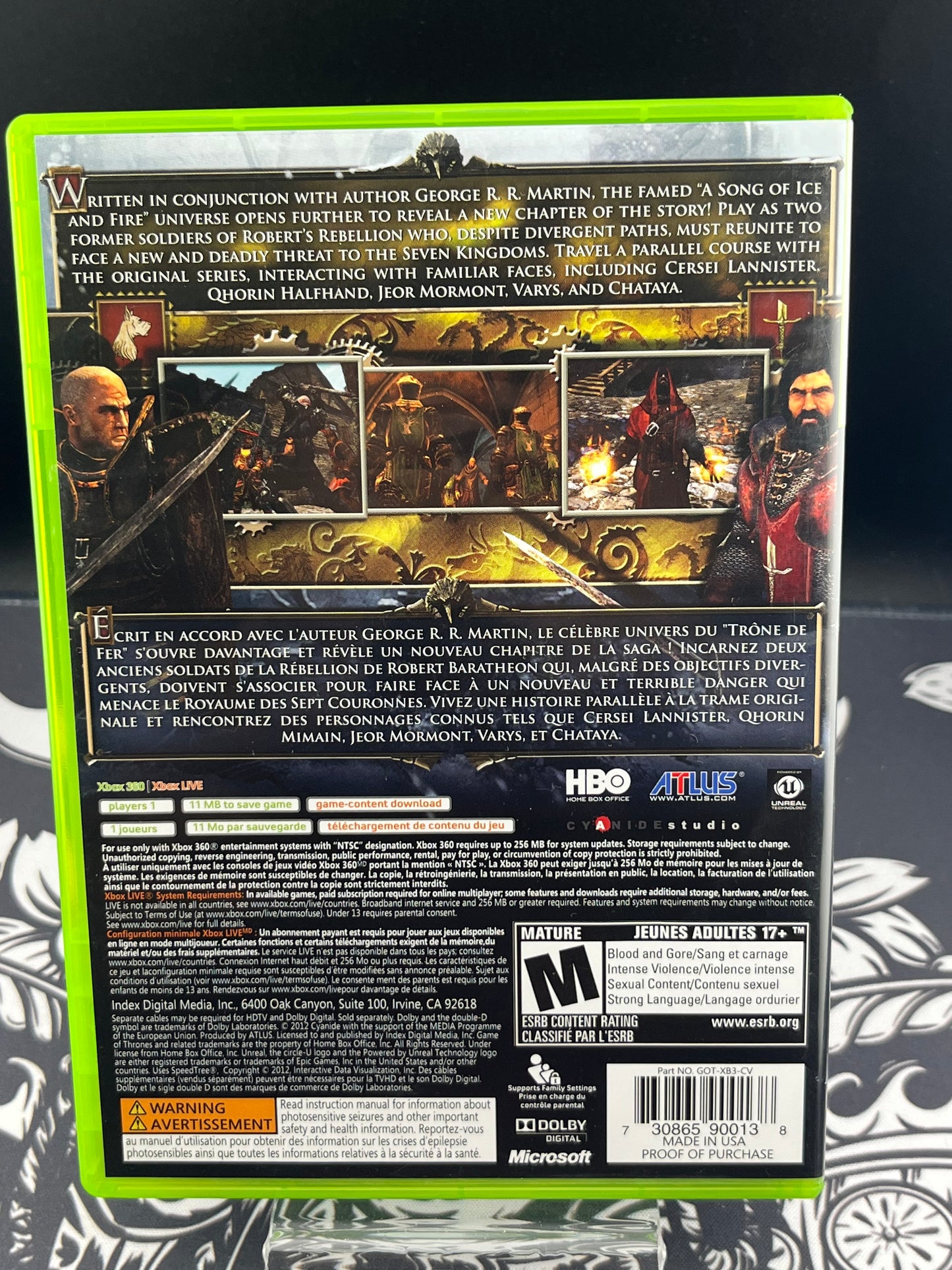 Game of Thrones Xbox 360 CIB