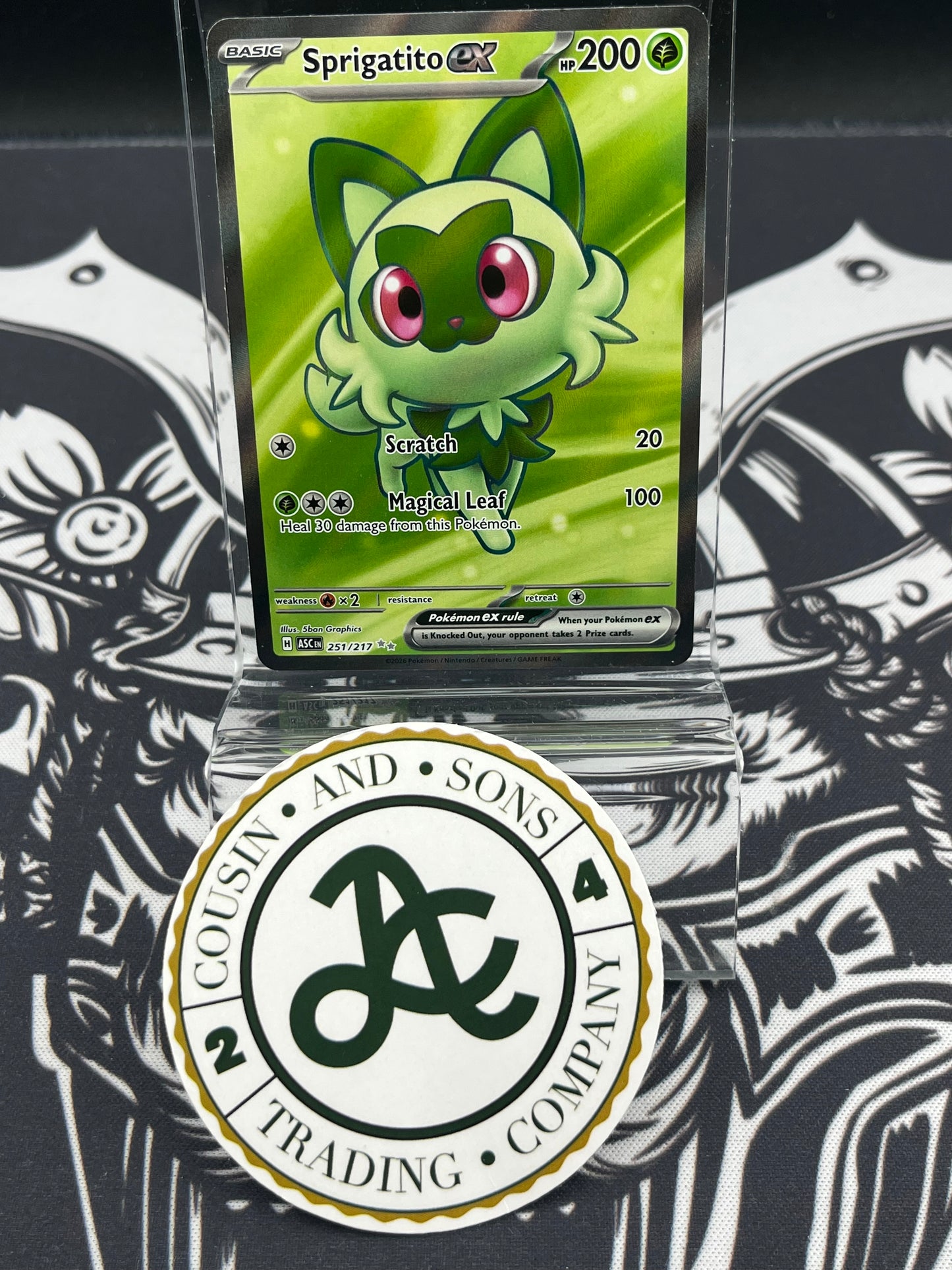 Pokemon TCG Sprigatito EX Full Art 251/217 Ascended Heroes Ultra Rare NM