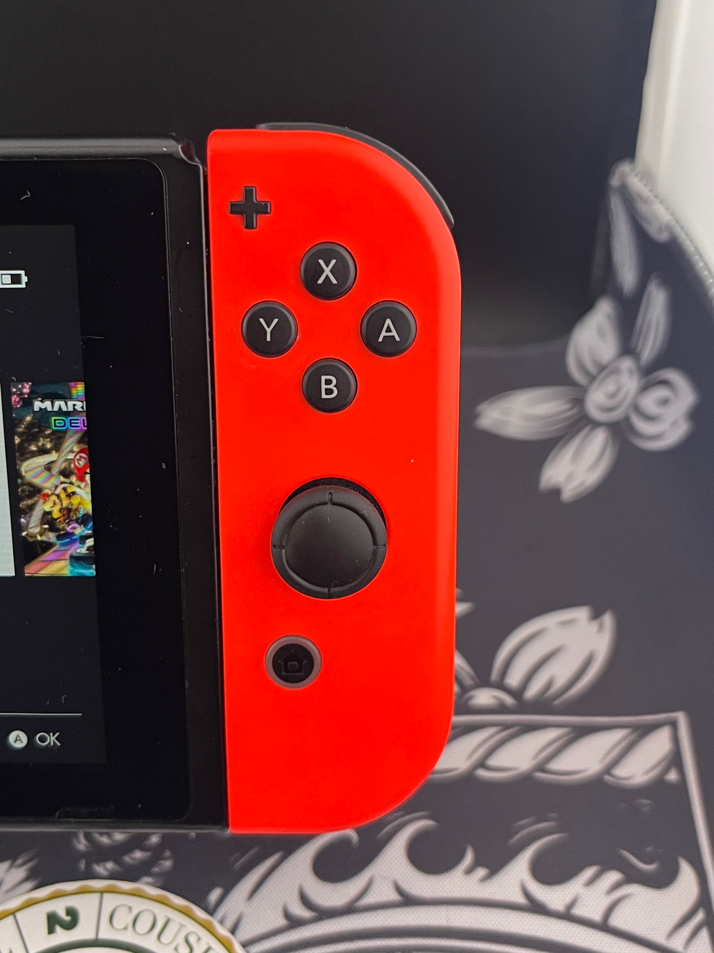Nintendo Switch Red and Blue Joy Cons with Arms and Pro Controller