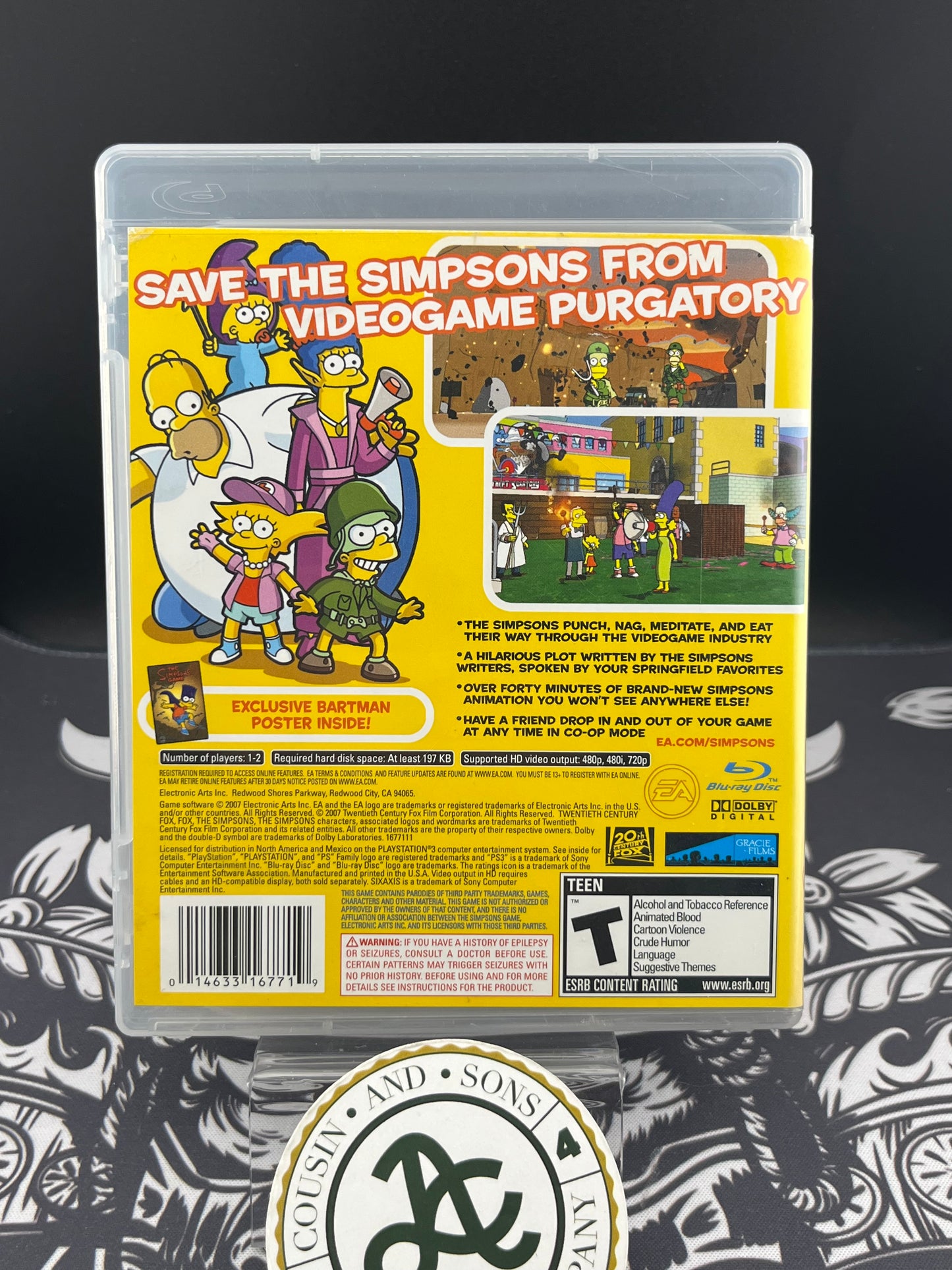 The Simpsons Game PS3 + Poster - No Manual