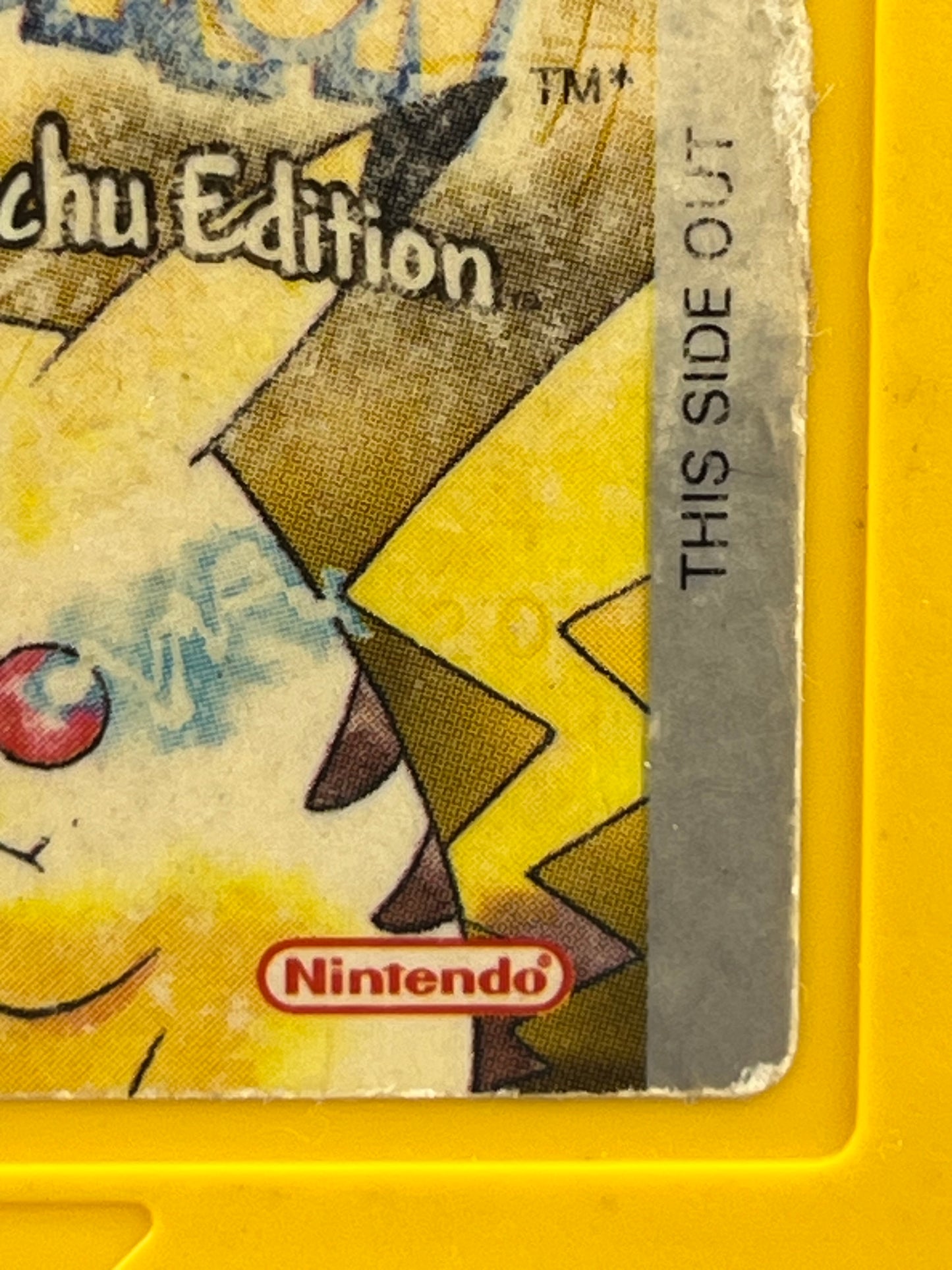 Pokémon Yellow Gameboy Loose bad Label