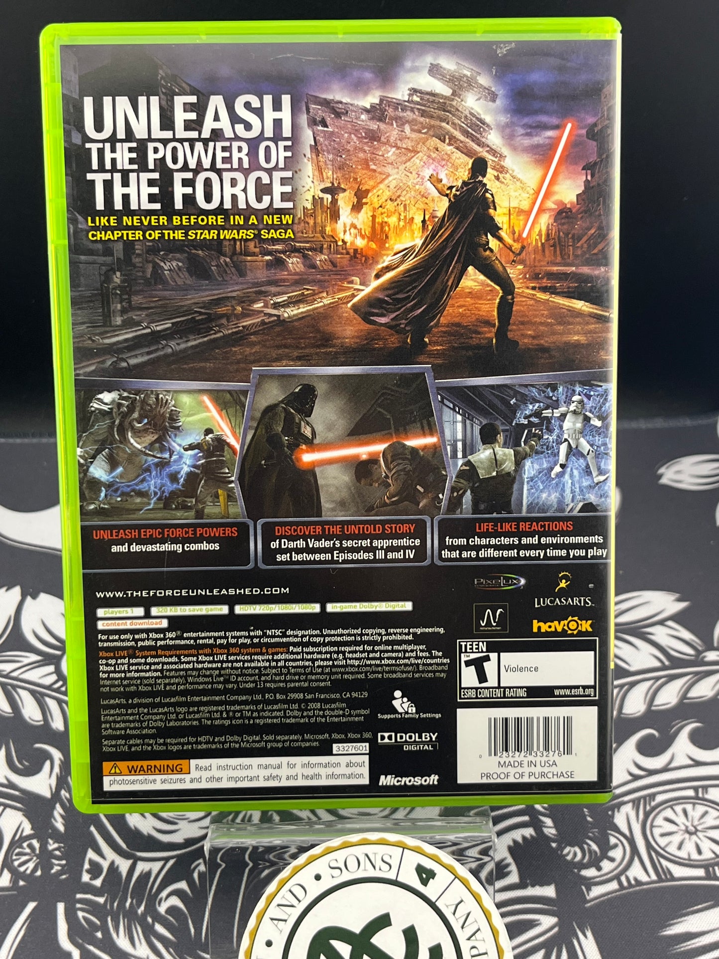Star Wars Force Unleashed Xbox 360 CIB