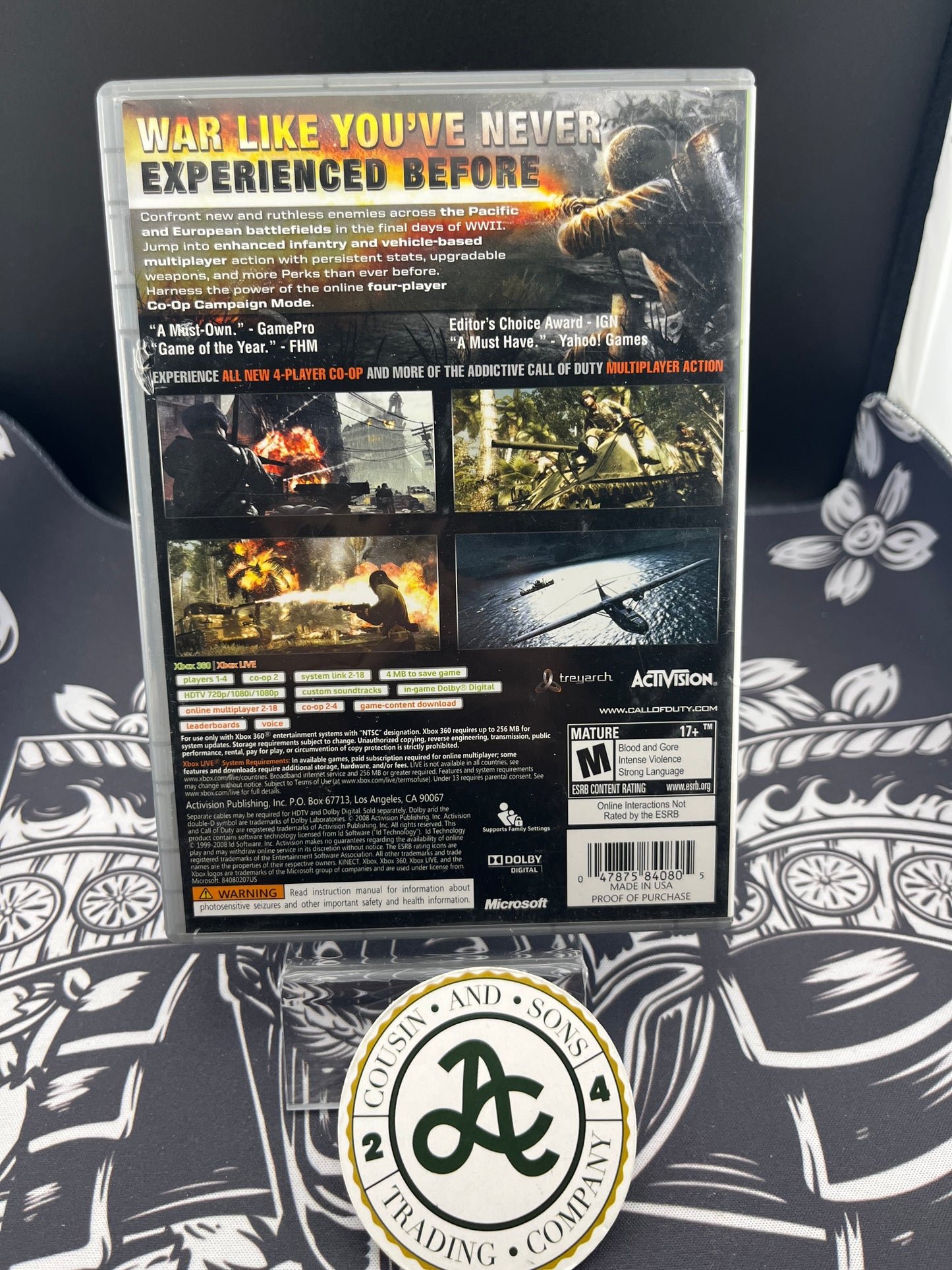 Call of Duty World at War PH Xbox 360 CIB