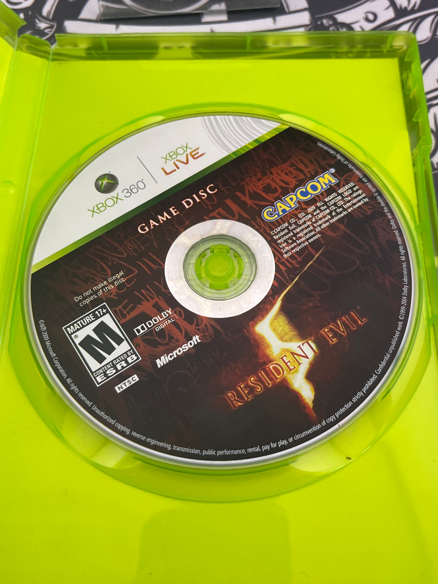 Resident Evil 5 Xbox 360 no manual