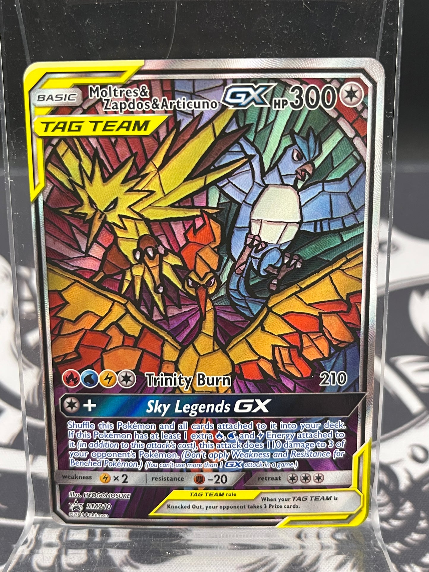 Moltres Zapdos Articuno GX Tag Team SM210 Pokemon Sun Moon Black Star Promo English NM