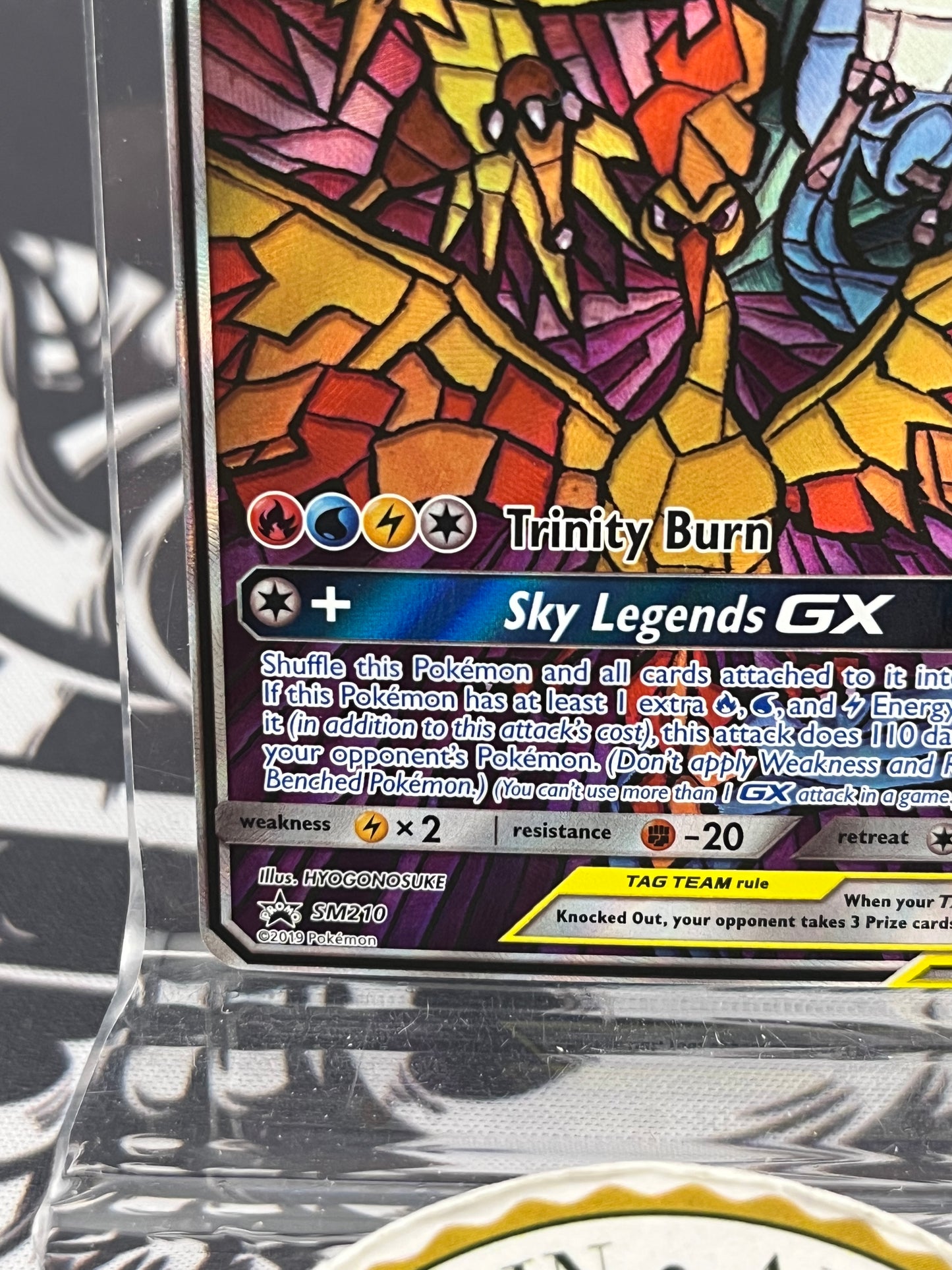 Moltres Zapdos Articuno GX Tag Team SM210 Pokemon Sun Moon Black Star Promo English NM