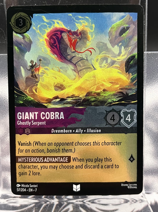 Giant Cobra - Ghostly Serpent 57/204 Archazia's Island Cold Foil Lorcana
