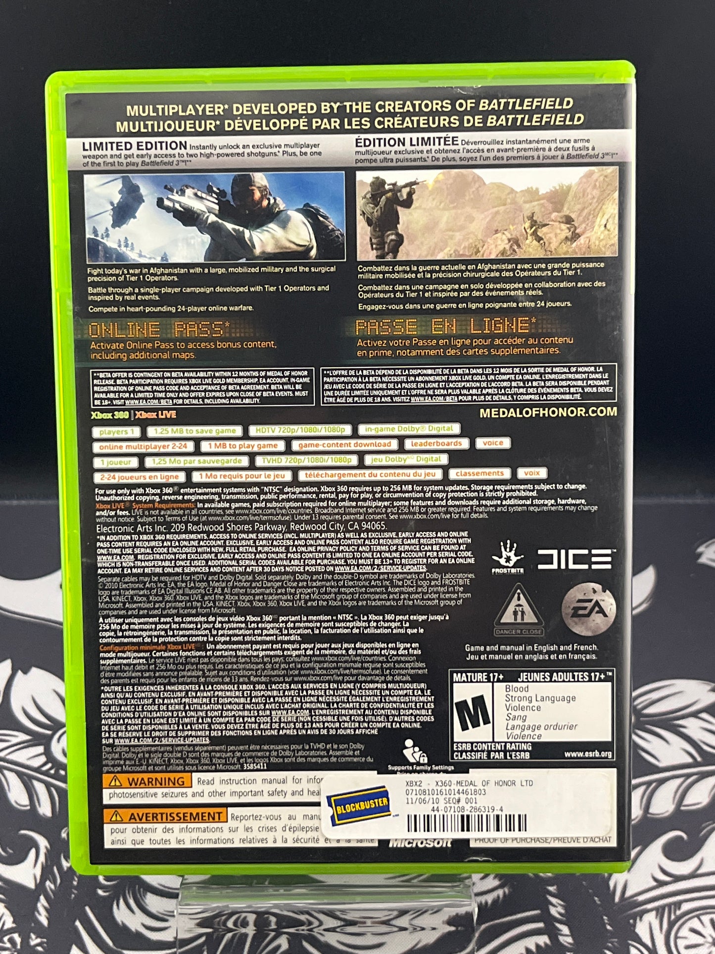 Medal of Honor Limited Edition Xbox 360 CIB