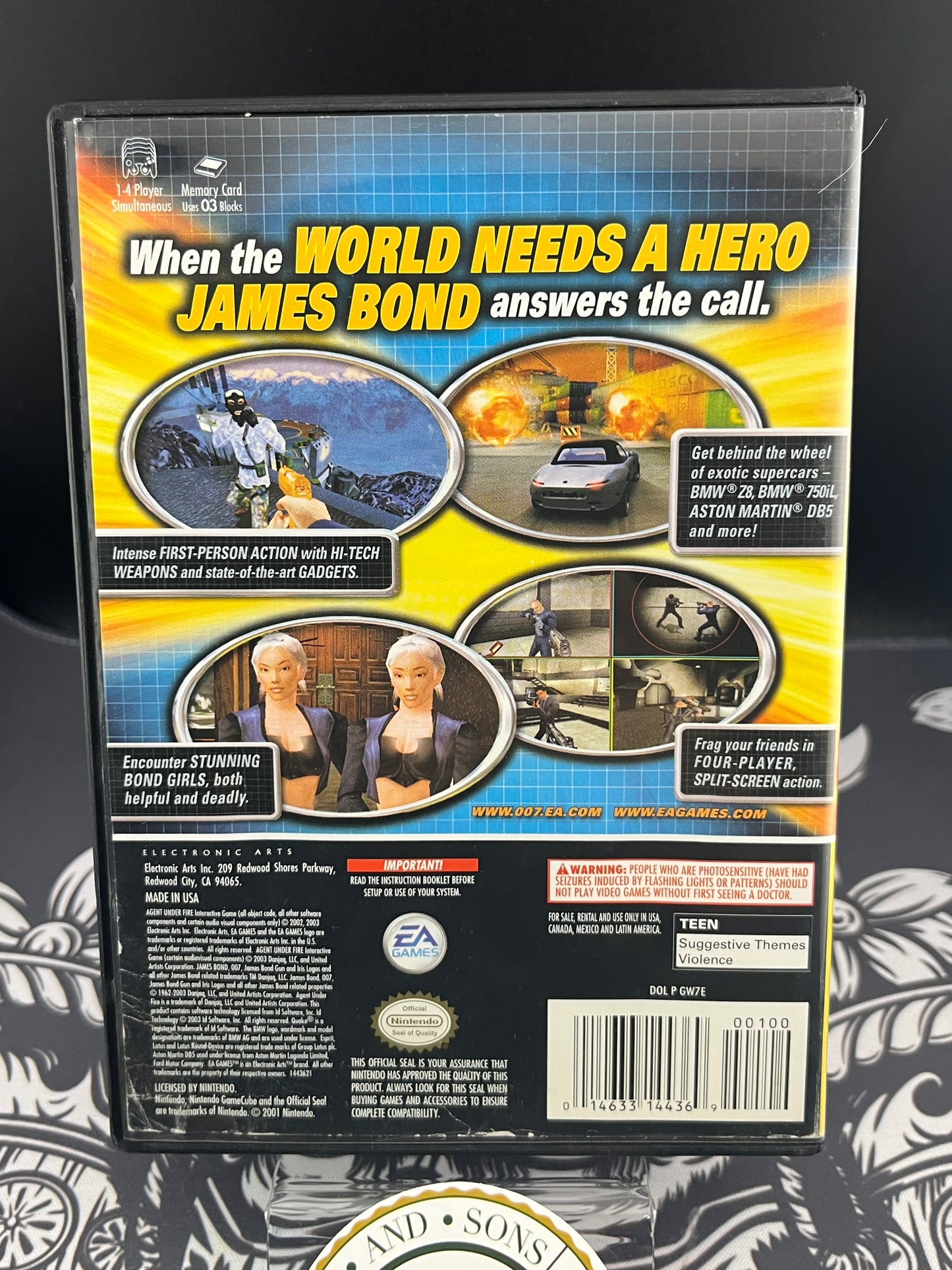 007 Agent Under Fire Player Choice GameCube CIB